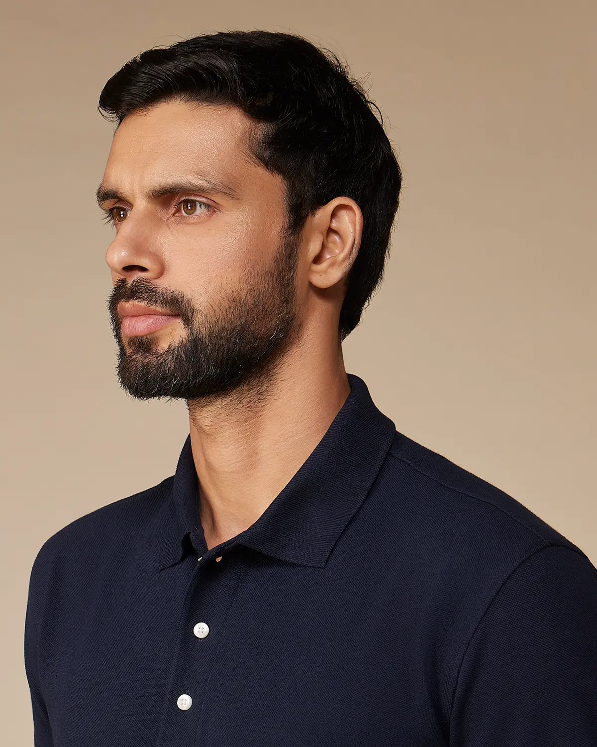 Signature Classic Button Polo - Navy - Image 4