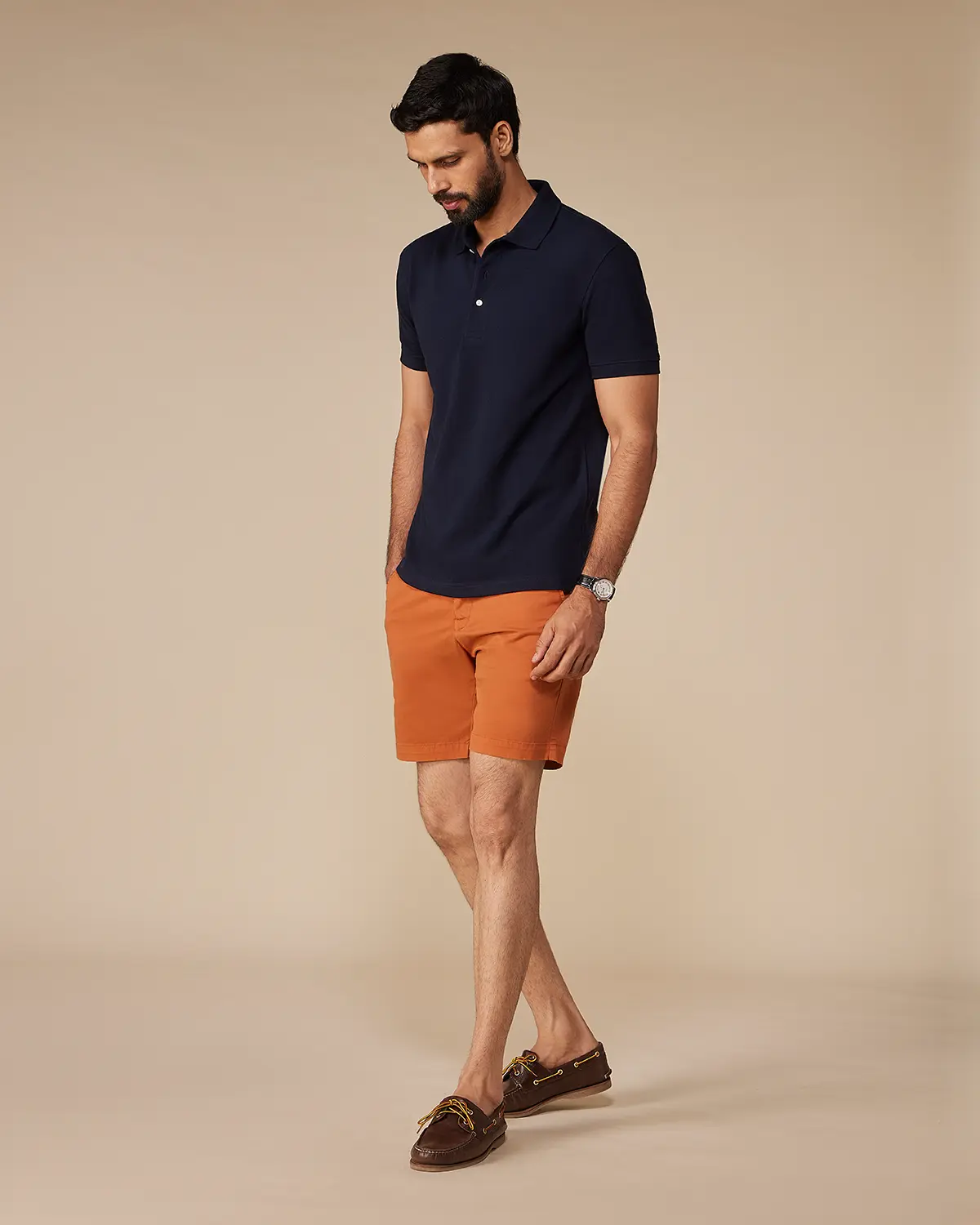 Signature Classic Button Polo - Navy - Image 5