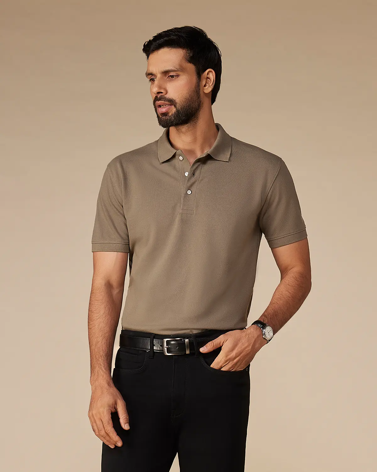 Signature Classic Button Polo - Olive - Image 2