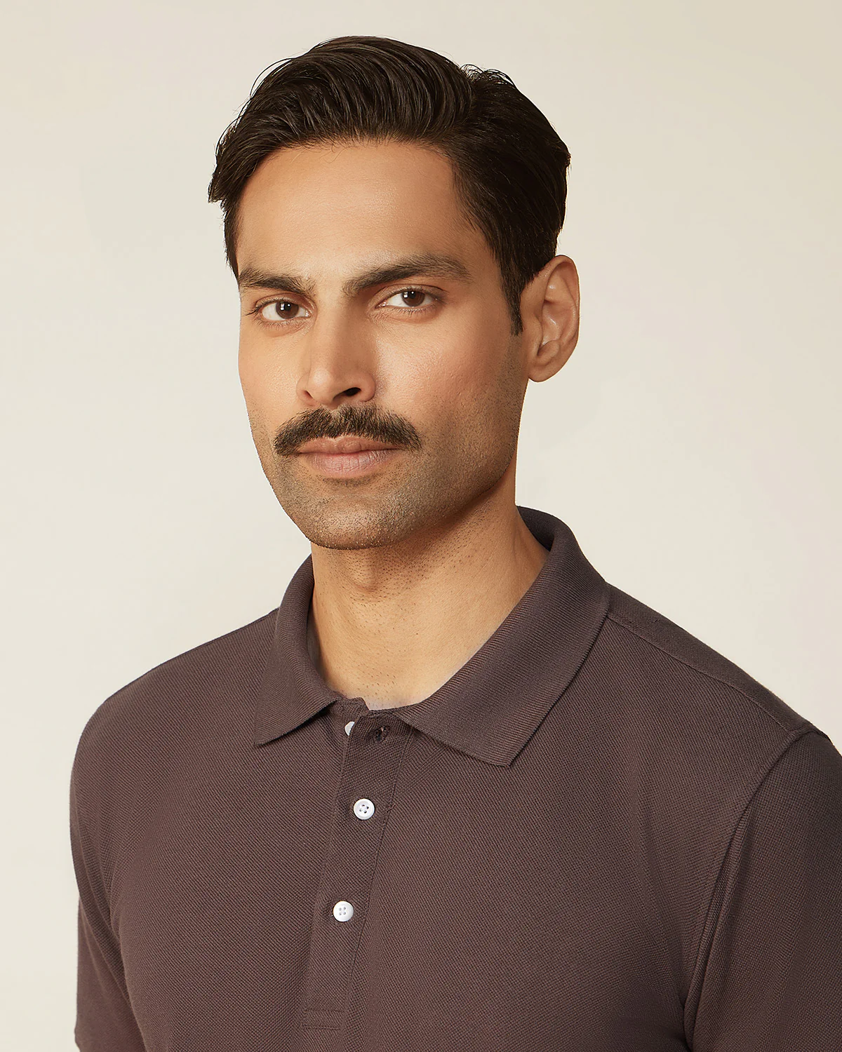 Signature Classic Button Polo T-Shirt - Brown - Image 2