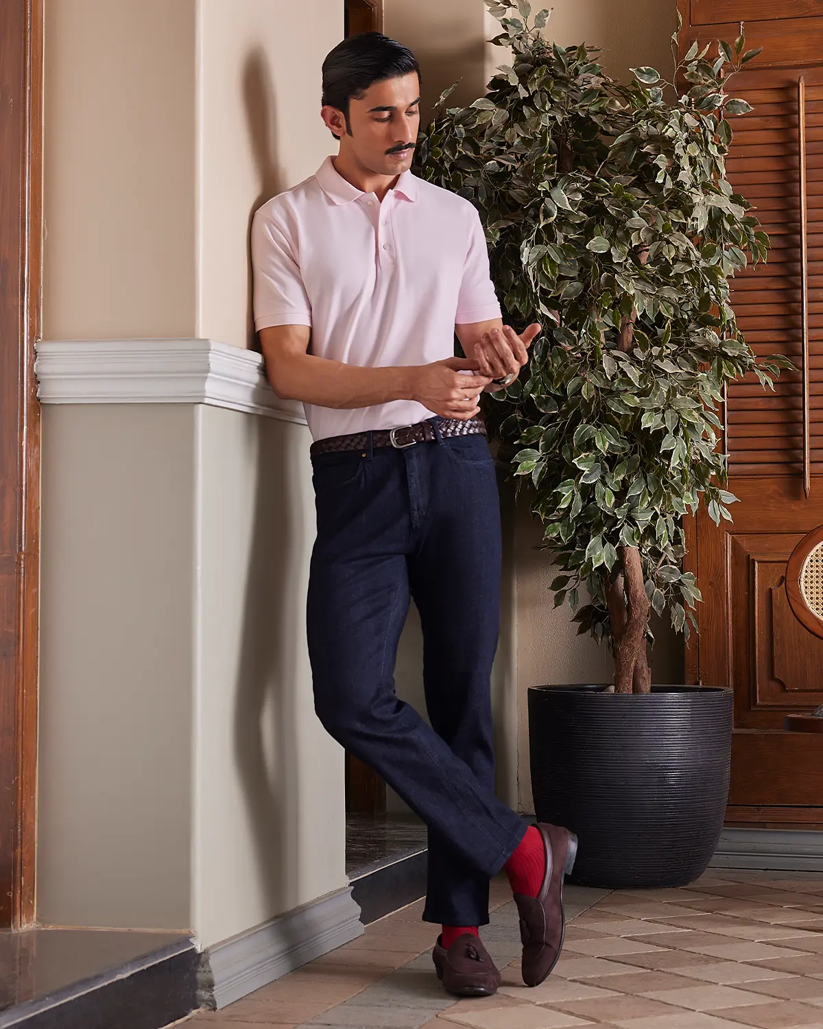 Signature Classic Button Polo - Pink - Image 3