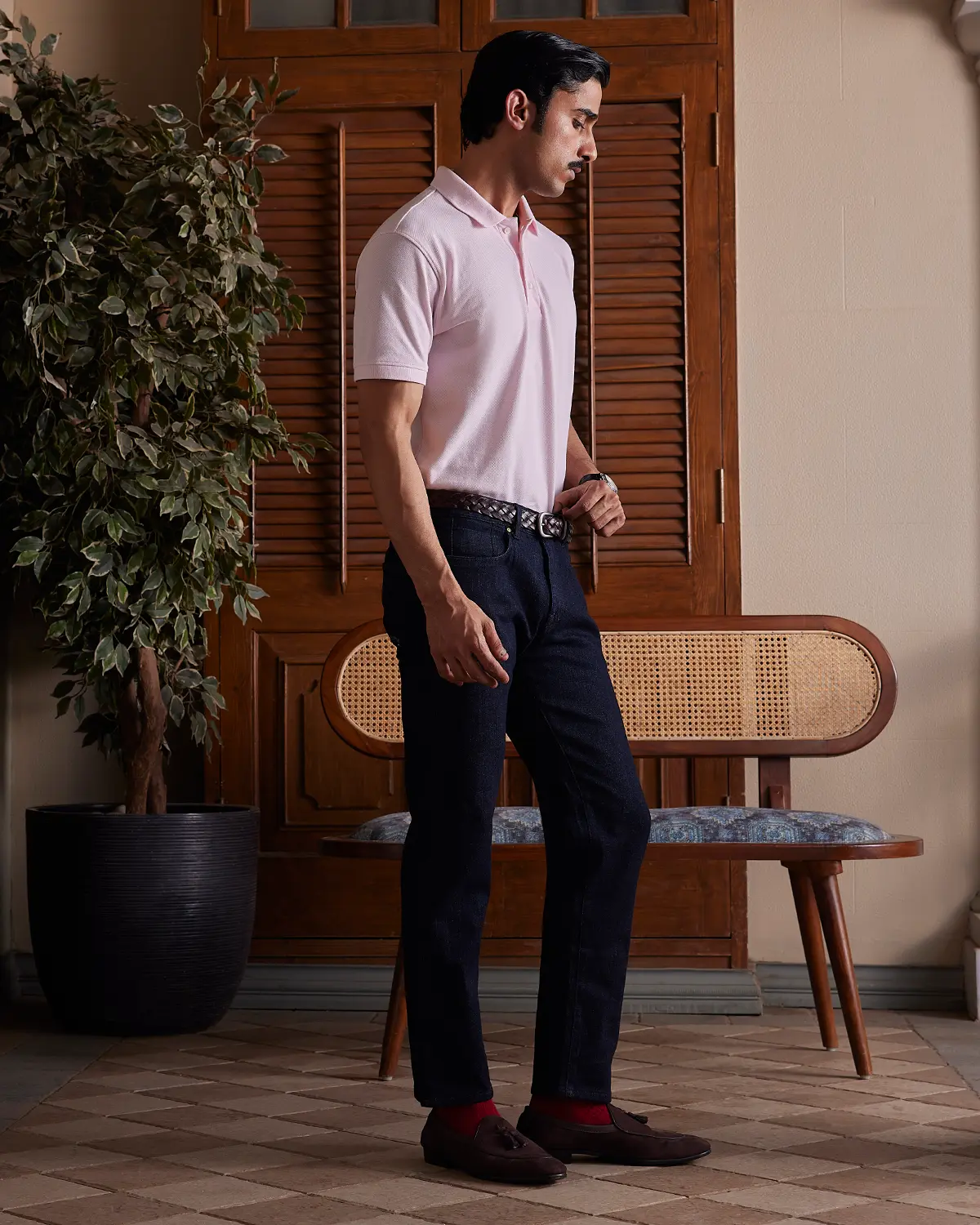 Signature Classic Button Polo - Pink - Image 4