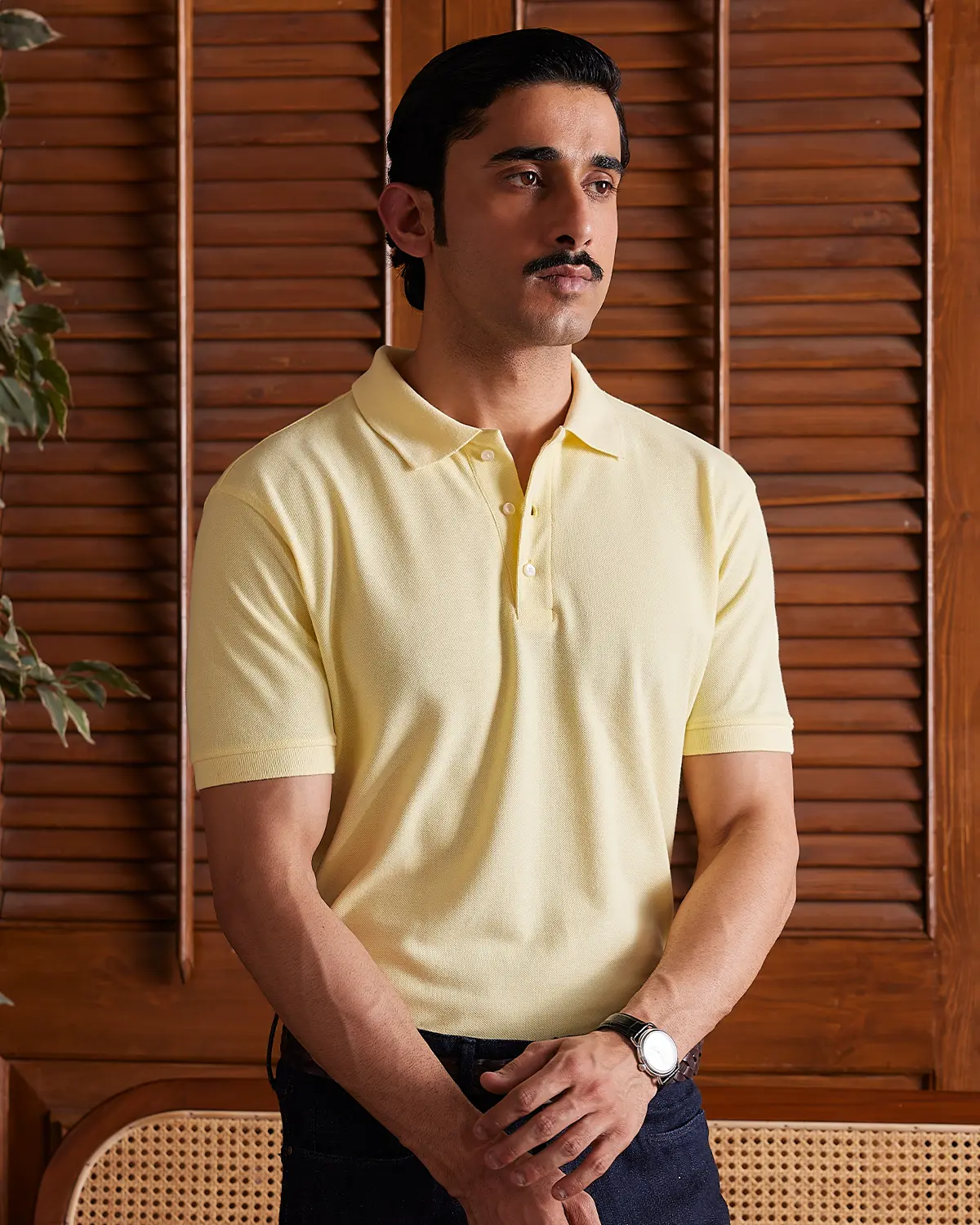 Signature Classic Button Polo - Yellow - Image 2