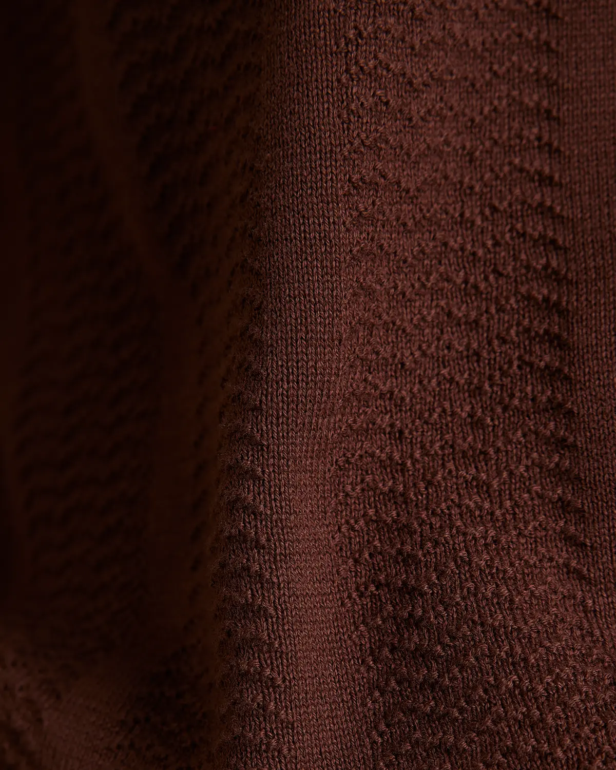 Signature Flat Knit Jacquard Button Polo - Brown - Image 6