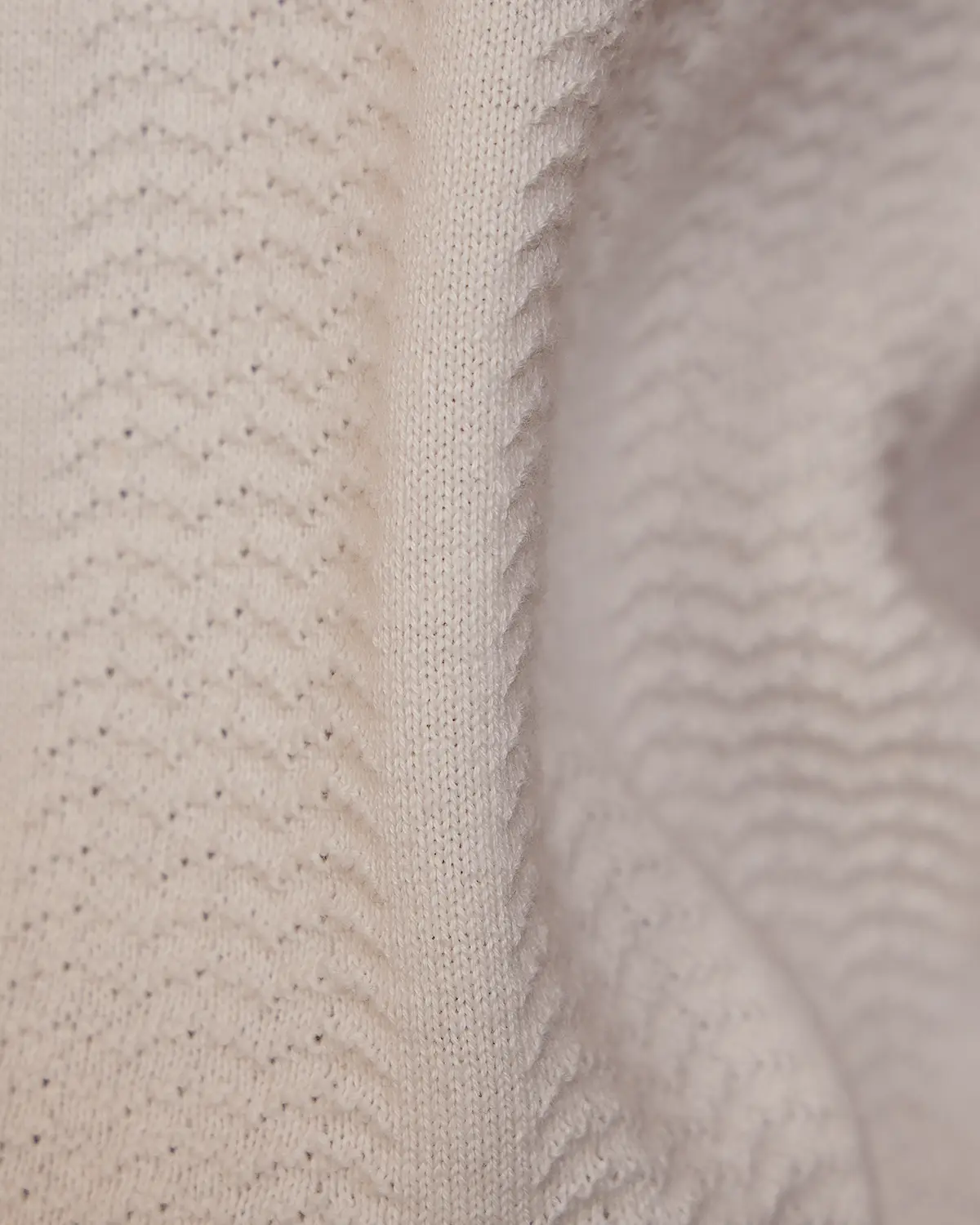 Signature Flat Knit Jacquard Button Polo - Ecru - Image 5