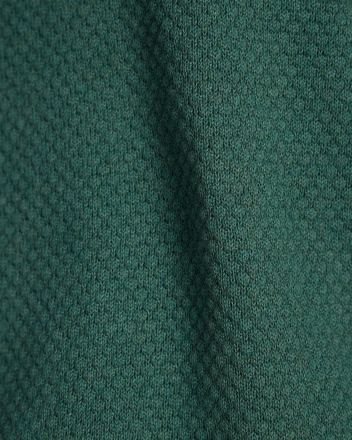 Signature Flat Knit Jacquard Johnny Polo - Forest Green - Image 5