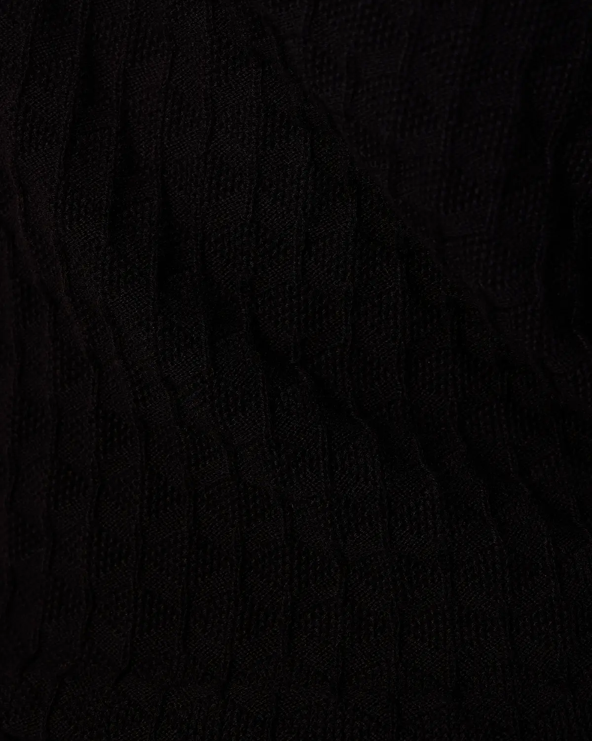 Signature Flat Knit Jacquard Johnny Polo - Jet Black - Image 5
