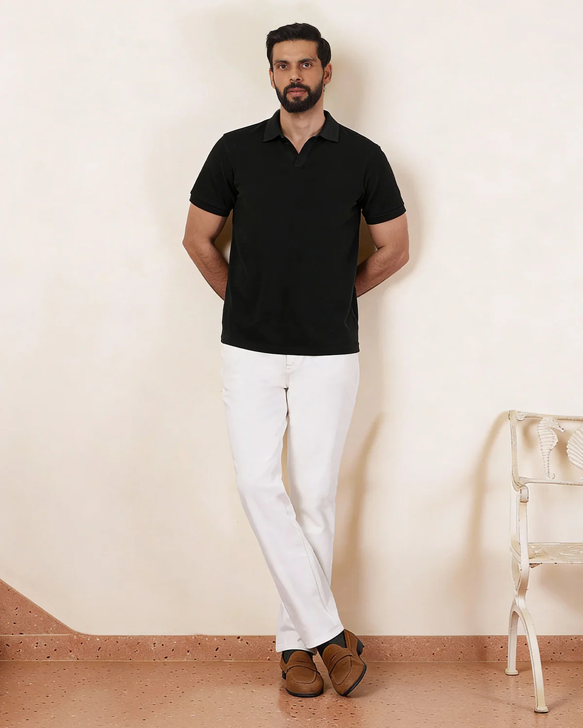 Lyocell Wool Stretch Johnny Polo - Black - Image 3