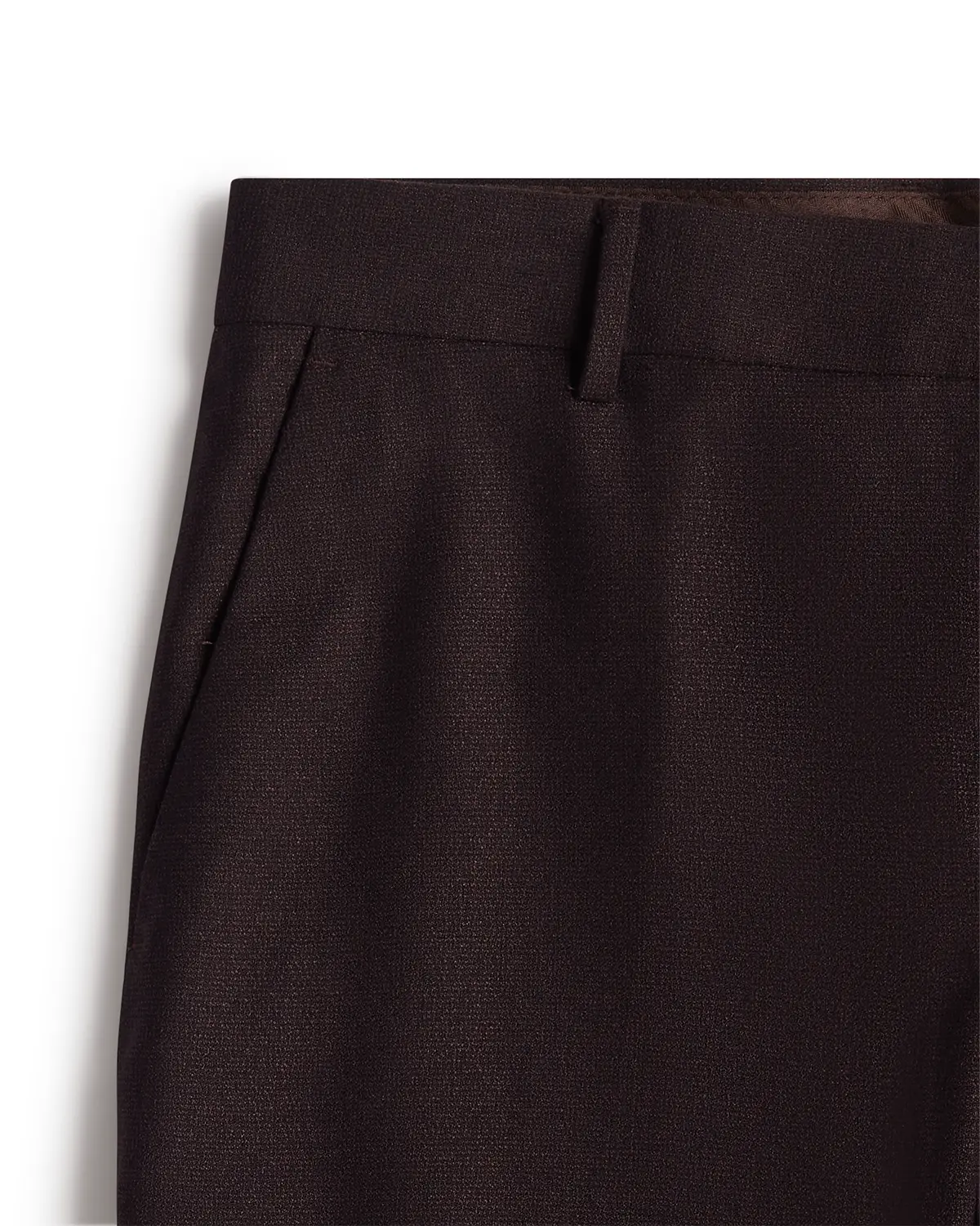 Silerra Grindled Solid Dress Pants - Brown - Image 3