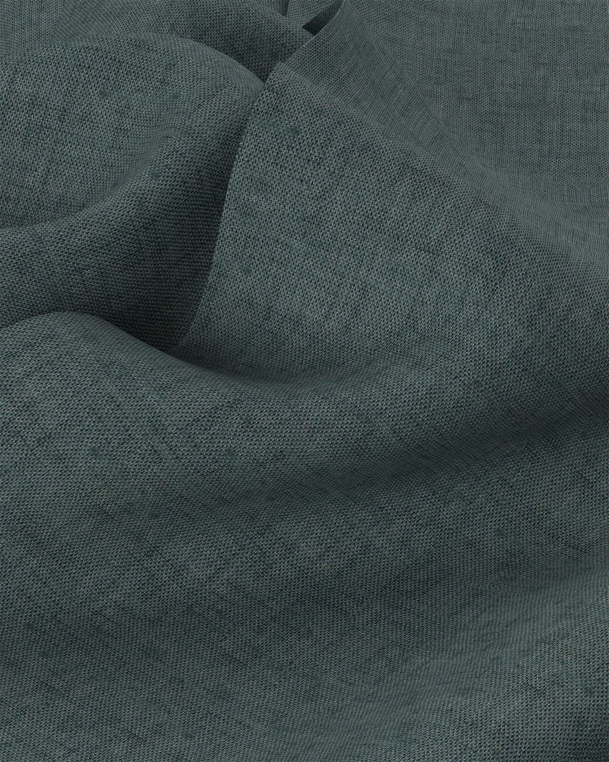 Soft Washed Linen Shirt - Dark Green - Image 3