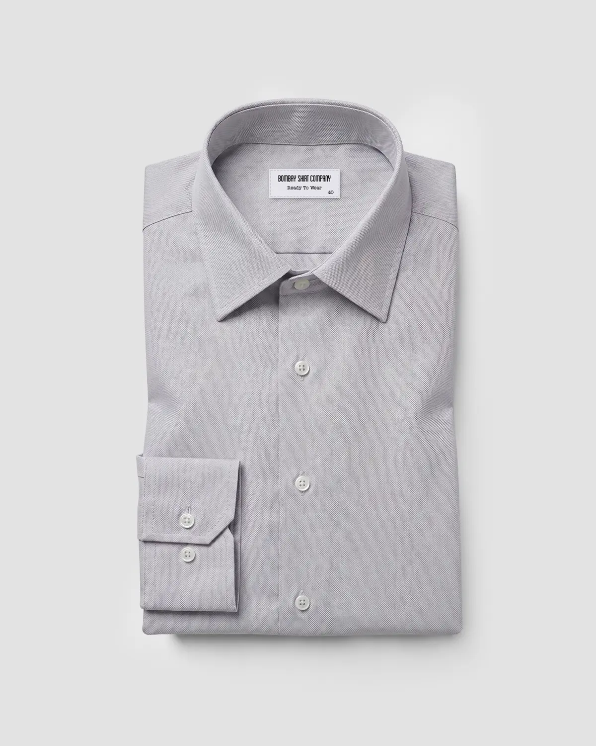 2-Ply Egyptian Cotton Grey Dobby Shirt