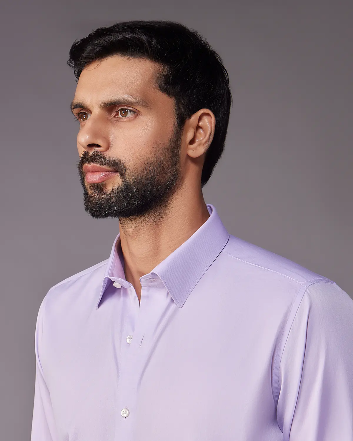 2-Ply Egyptian Cotton Lavender Twill Shirt - Image 4