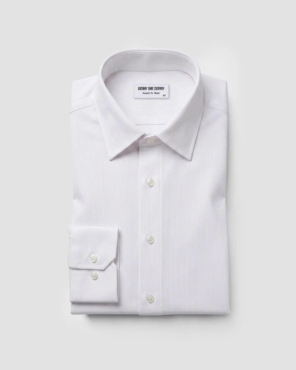 2-Ply Egyptian Cotton Textured White Dobby Shirt