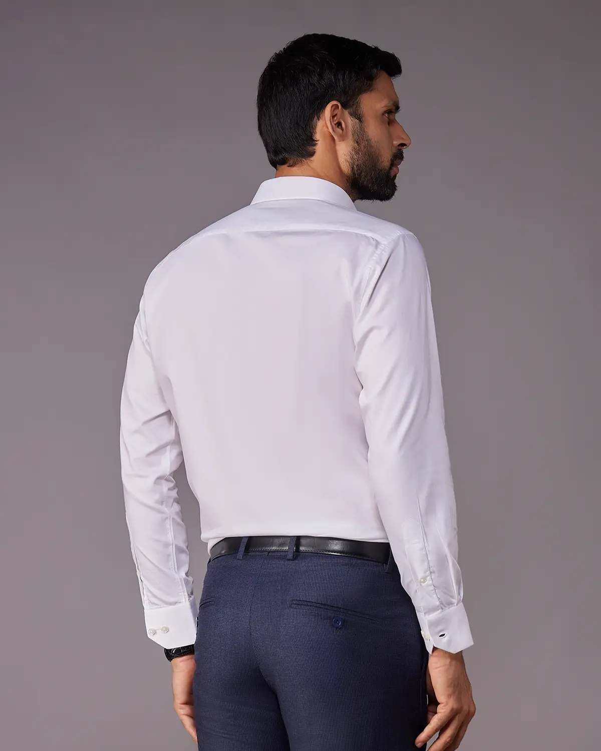2-Ply Egyptian Cotton White Soft Twill Shirt - Image 3