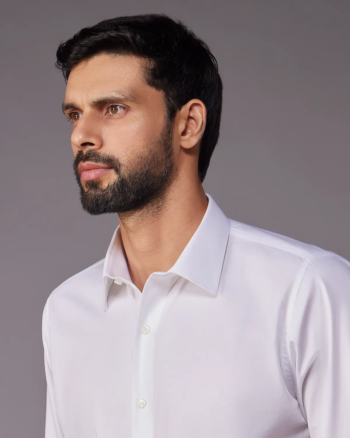 2-Ply Egyptian Cotton White Soft Twill Shirt - Image 4