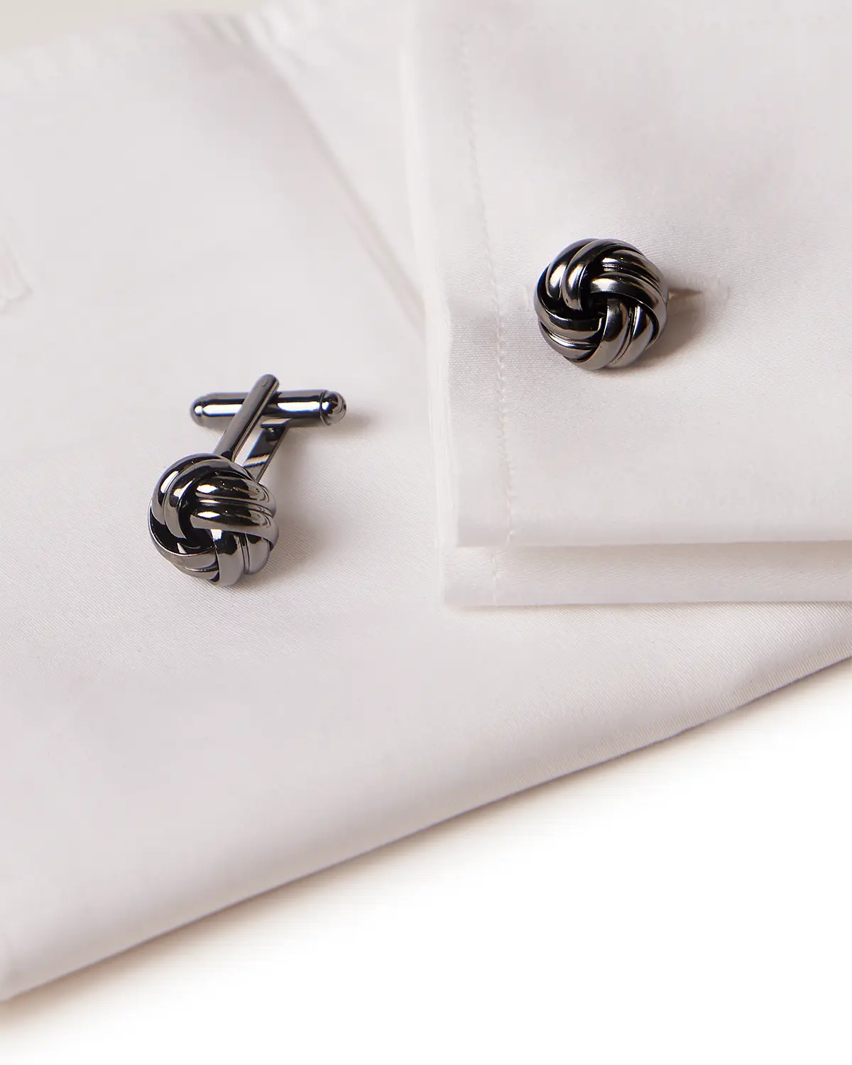 Sterling Metal Cufflinks - Gun Metal - Image 3