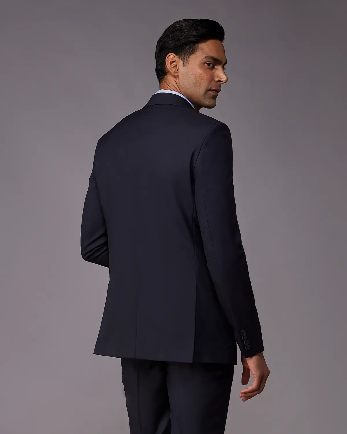 The Astor Structured Suit Blazer - Navy - Image 2