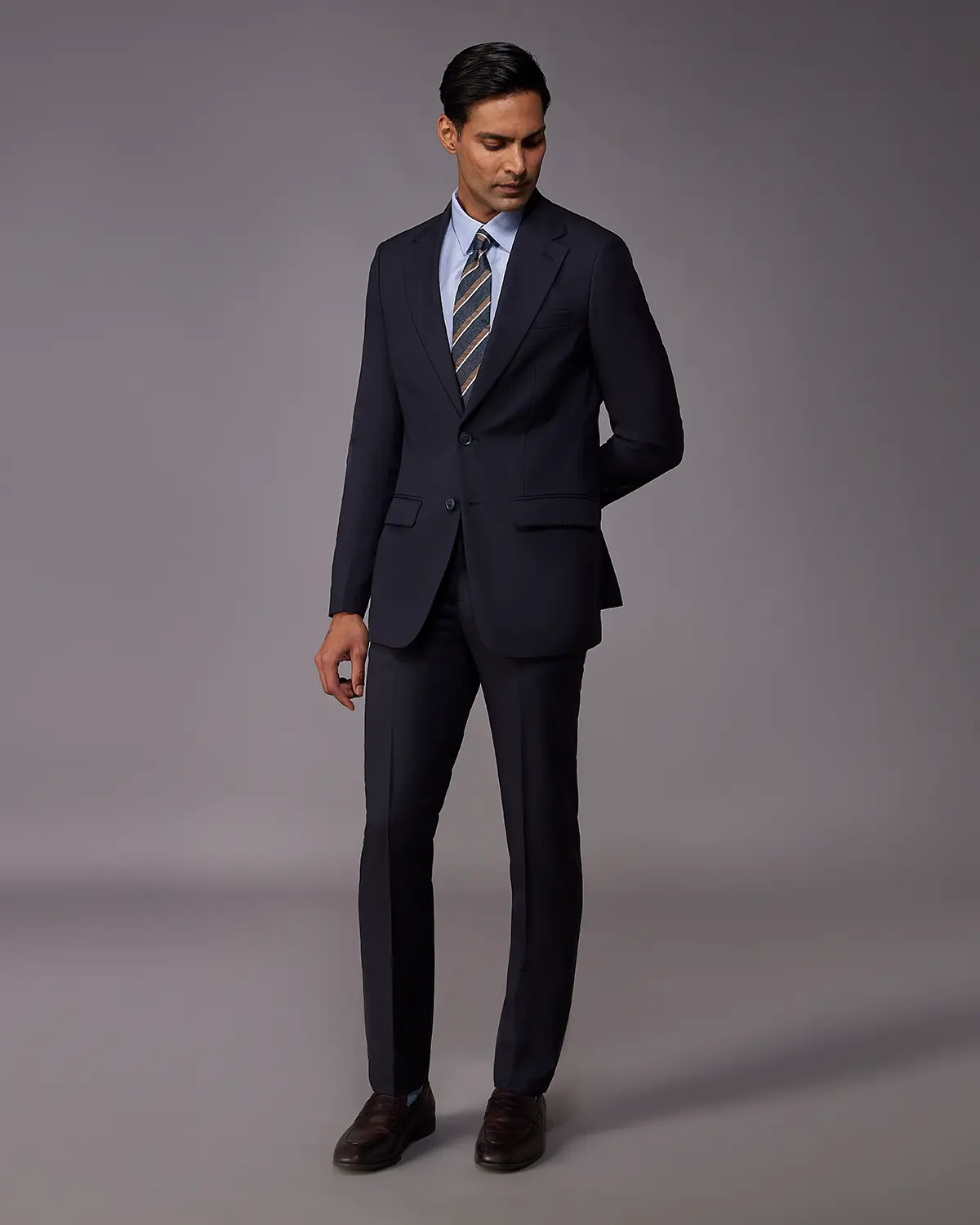 The Astor Structured Suit Blazer - Navy - Image 3