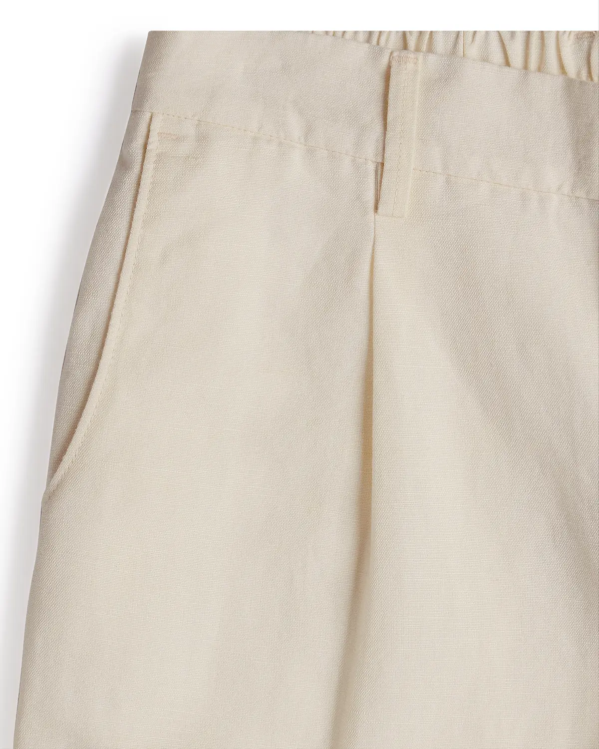 The Bellagio Pleated Relaxed Trousers - Ecru - Image 4