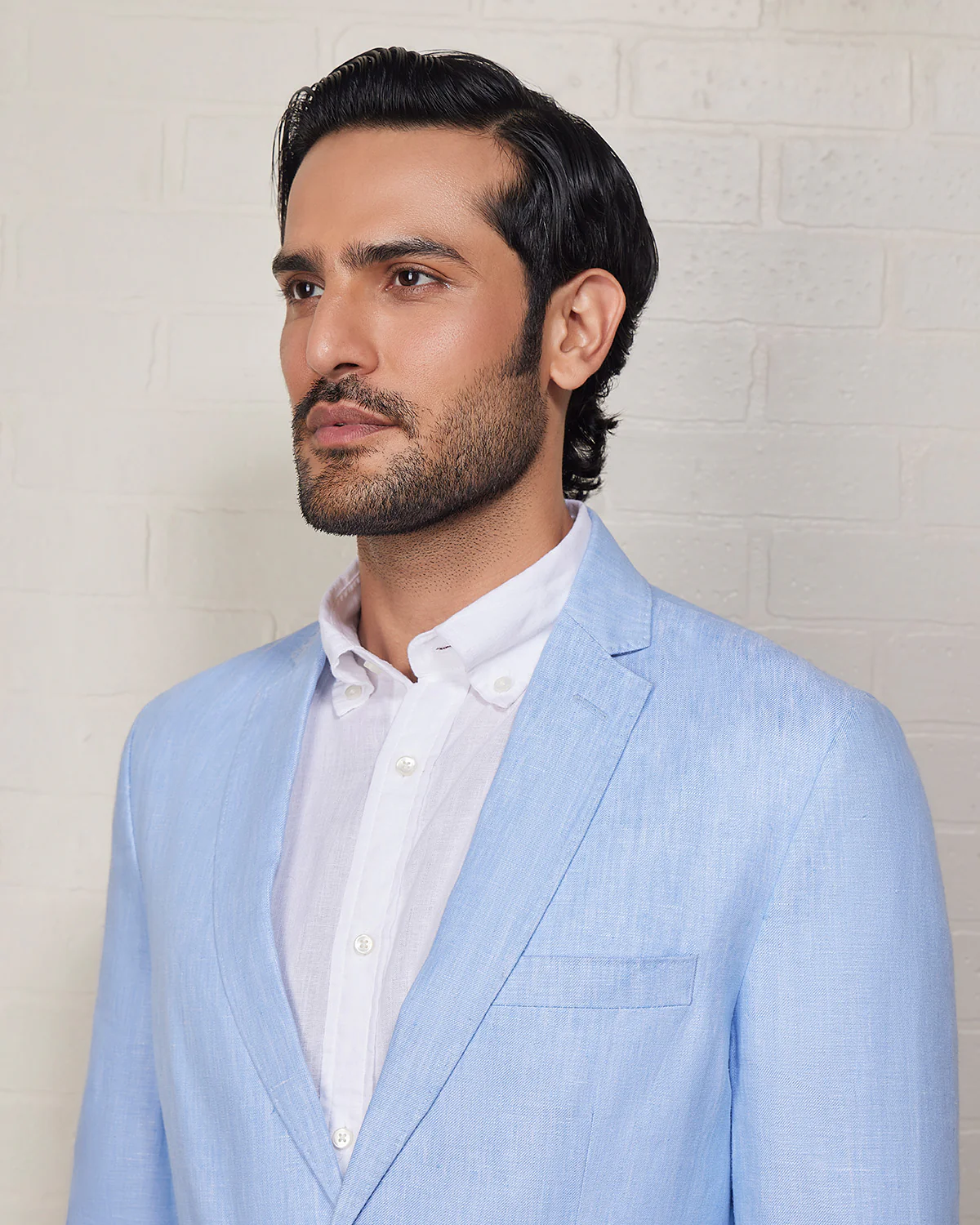 The Brighton Linen Blazer - Light Blue - Image 2