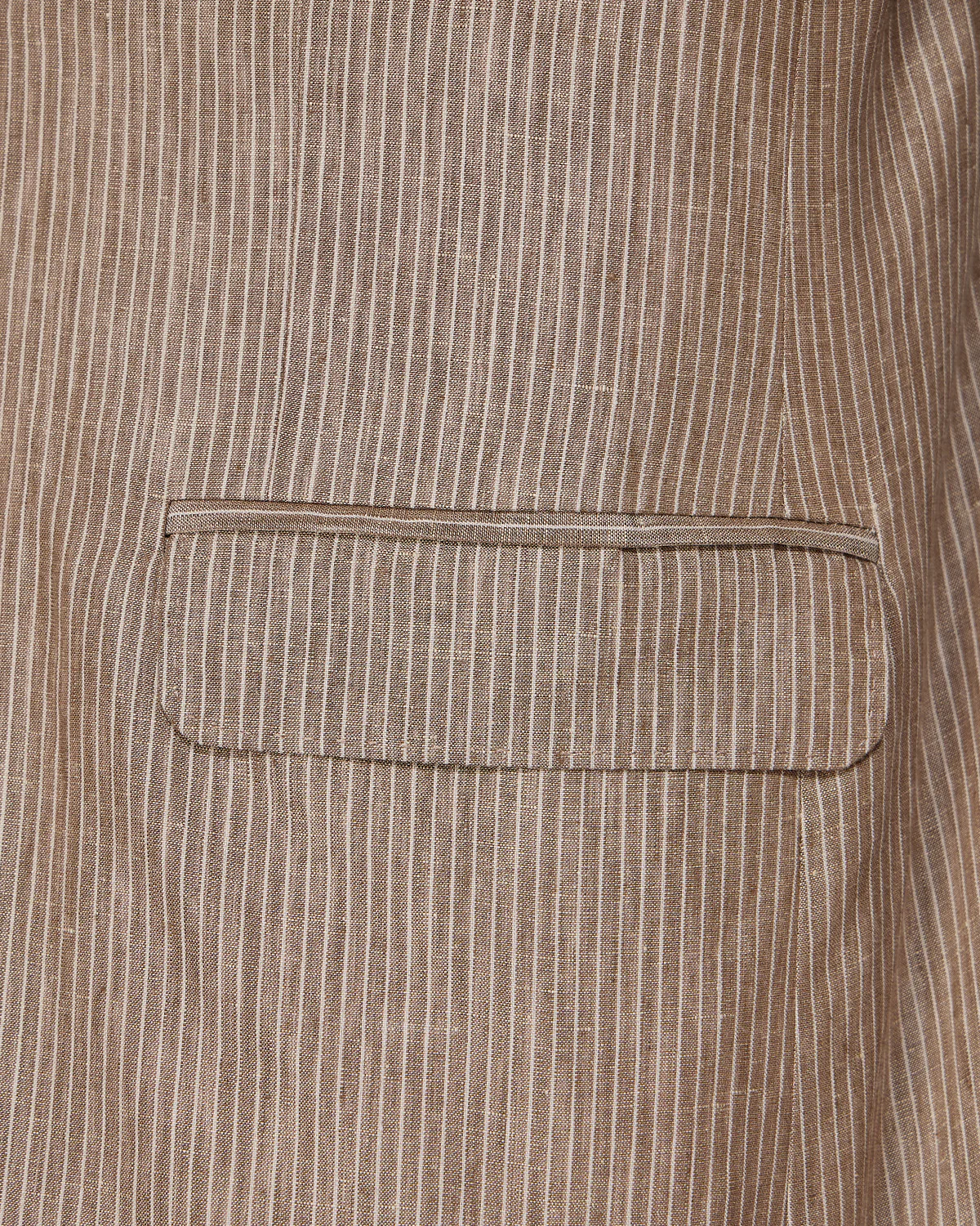 The Bromley Striped Linen Blazer - Khaki - Image 6