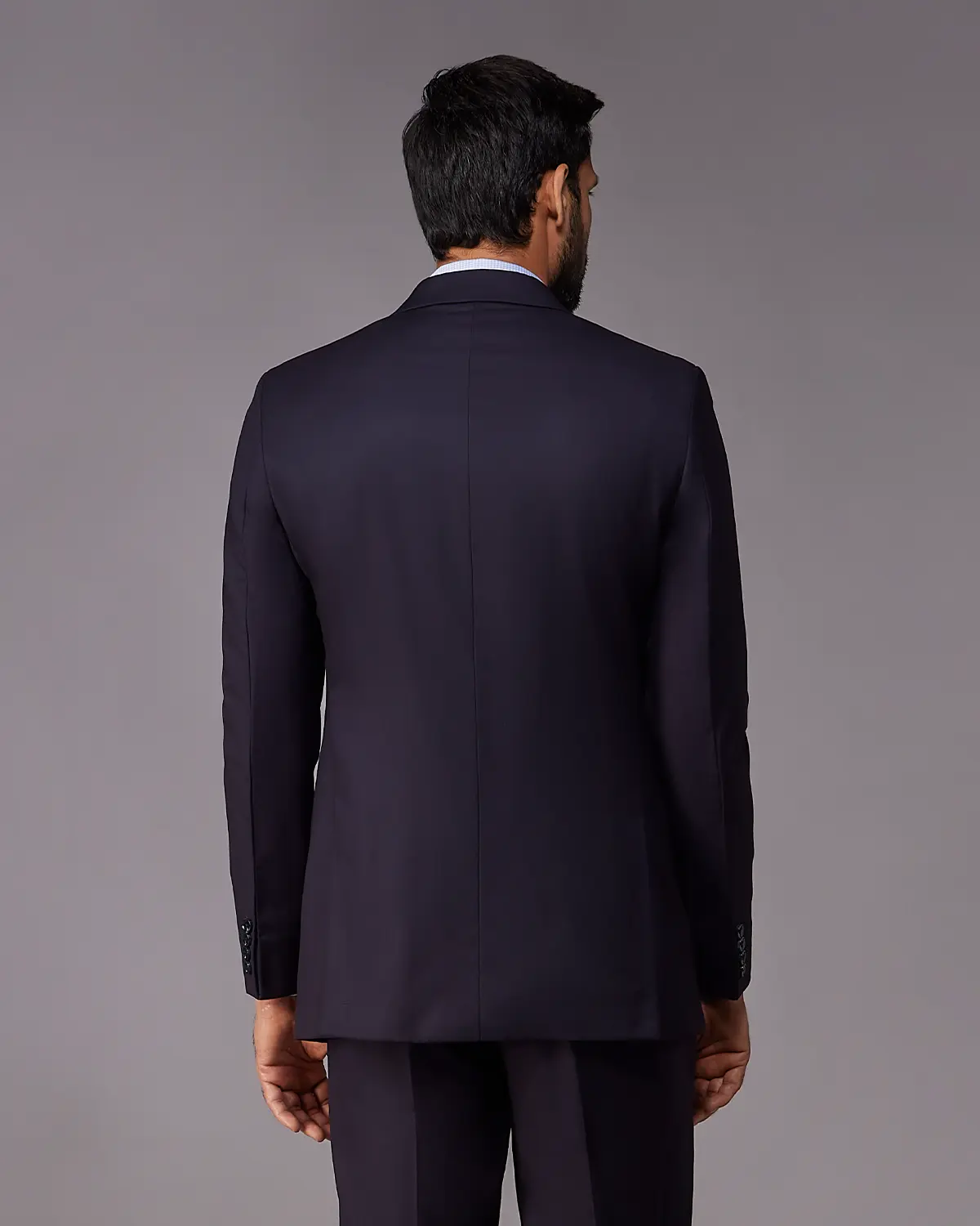 The Ellington Herringbone Suit Blazer - Navy - Image 2