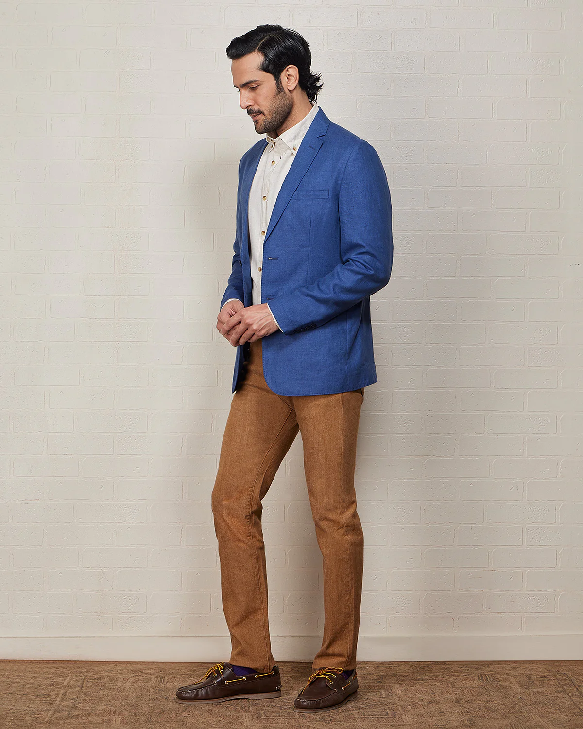 The Ellington Linen Blazer - Dark Blue - Image 3