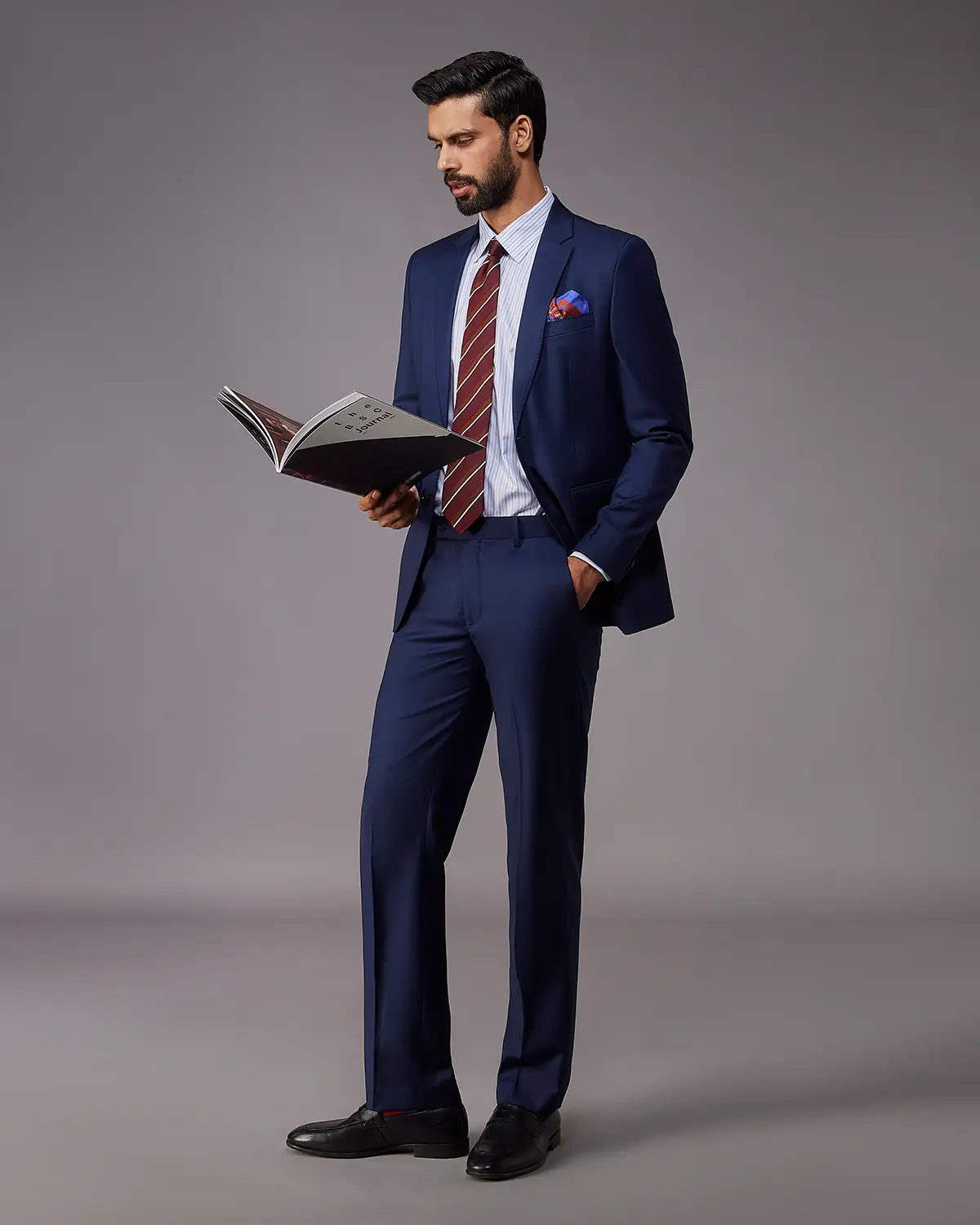 The Exquisite Blended Wool Blazer - Navy - Image 3