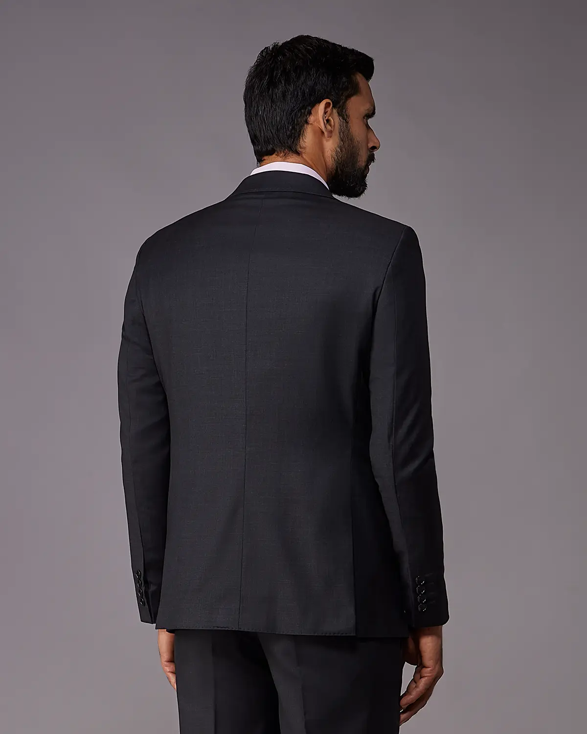 The Exquisite Blended Wool Blazer - Dark Grey - Image 2
