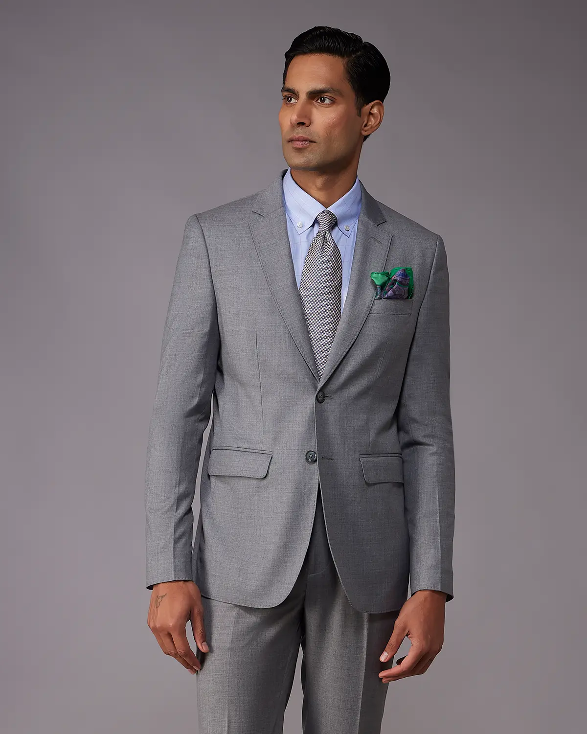 The Exquisite Blended Wool Blazer - Grey
