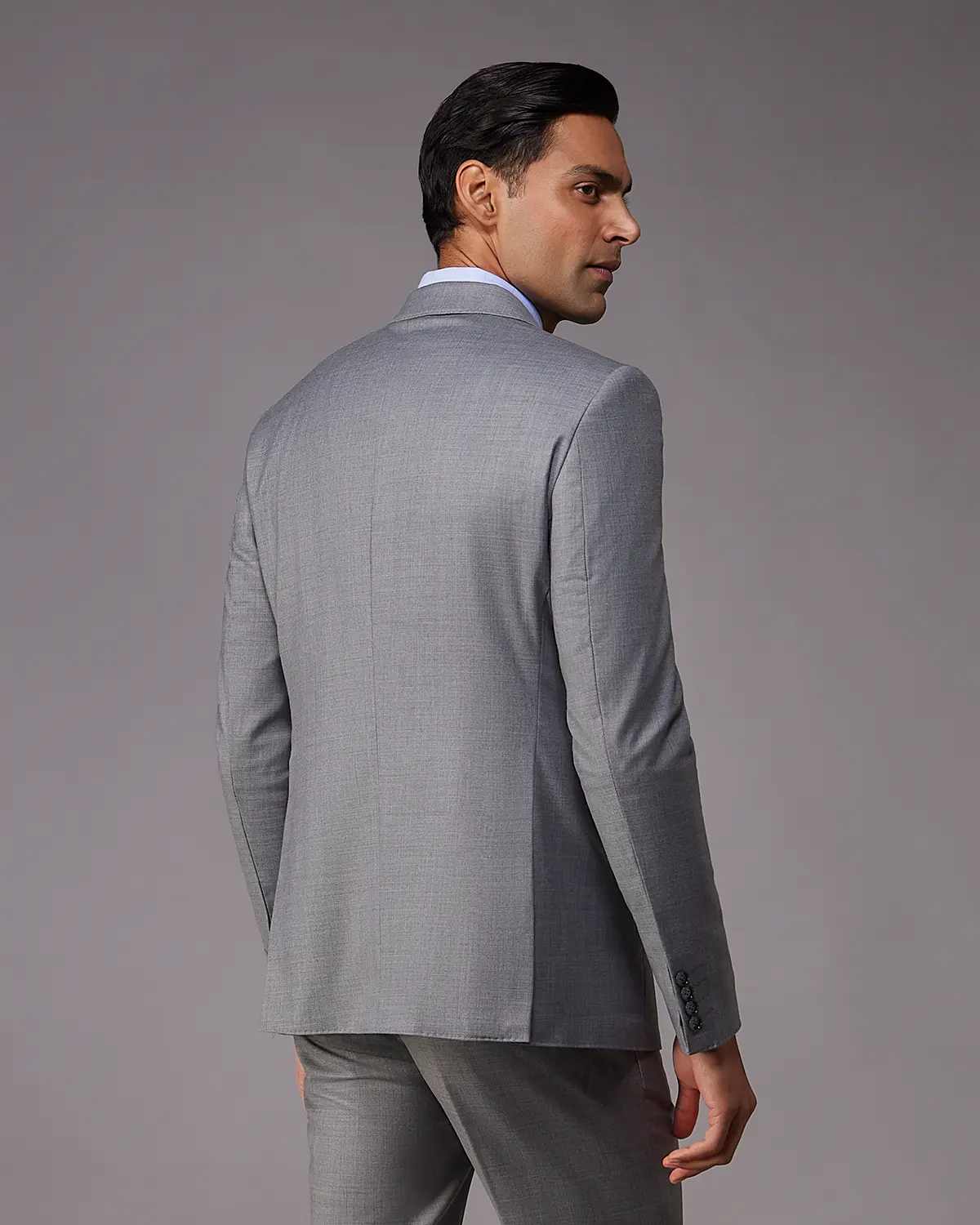 The Exquisite Blended Wool Blazer - Grey - Image 2