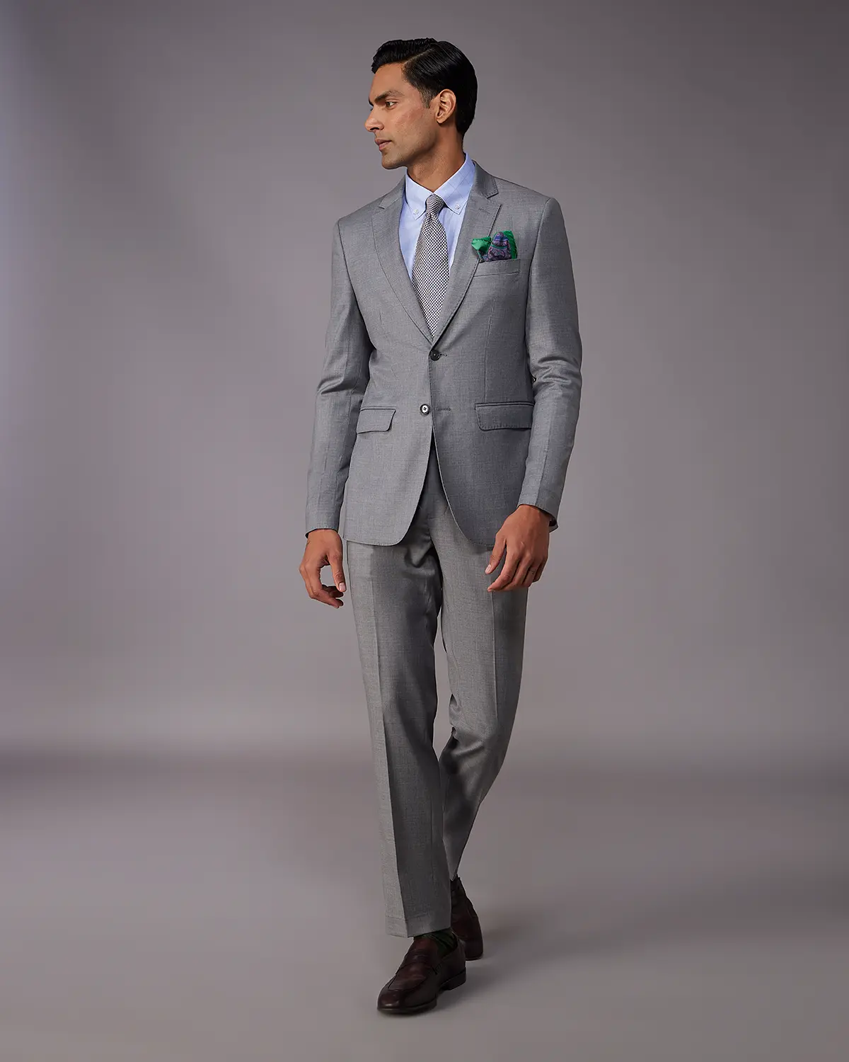 The Exquisite Blended Wool Blazer - Grey - Image 3