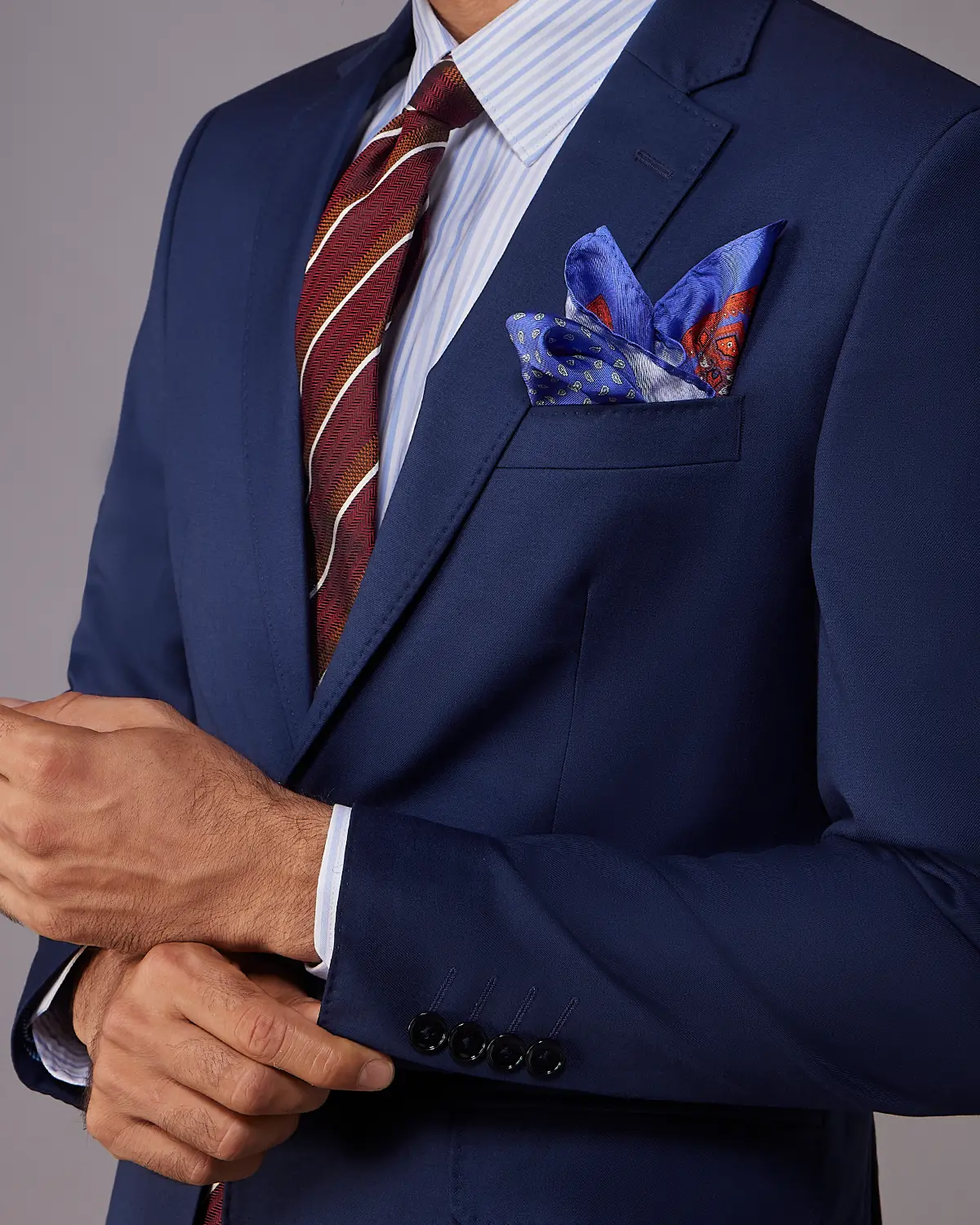 The Exquisite Blended Wool Suit - Navy - Image 3