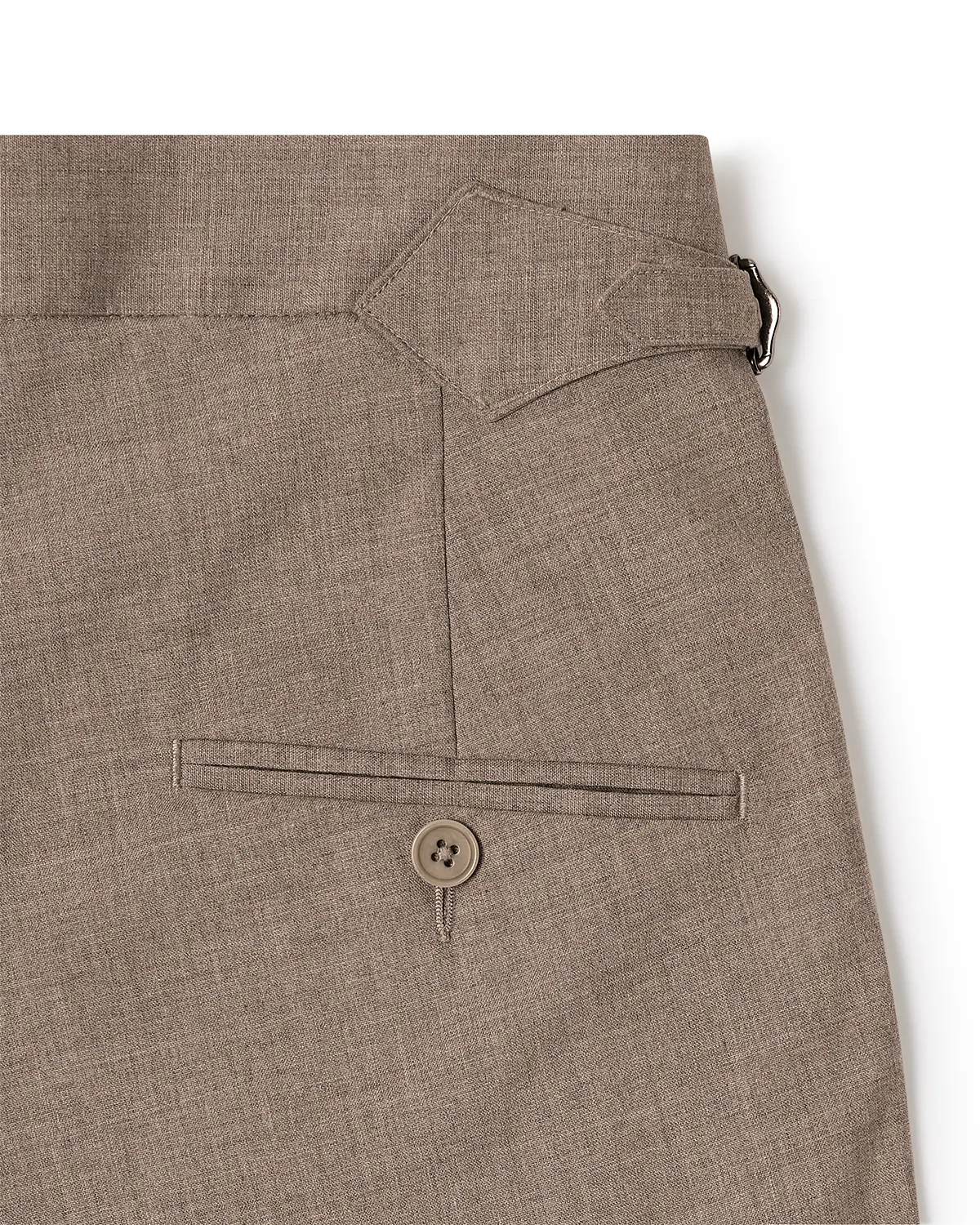 The Kensington Melange Relaxed Neapolitan Dress Pants – Khaki - Image 5
