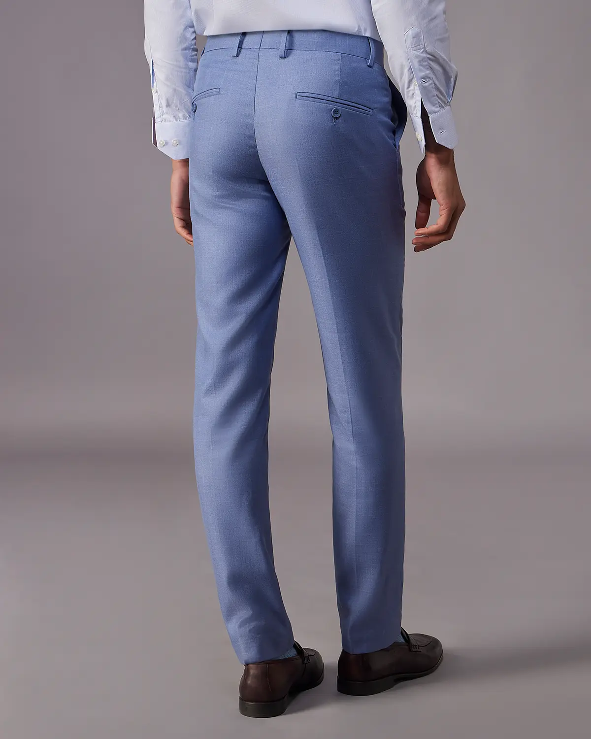 The Regent Structured Dress Pants - Blue - Image 2
