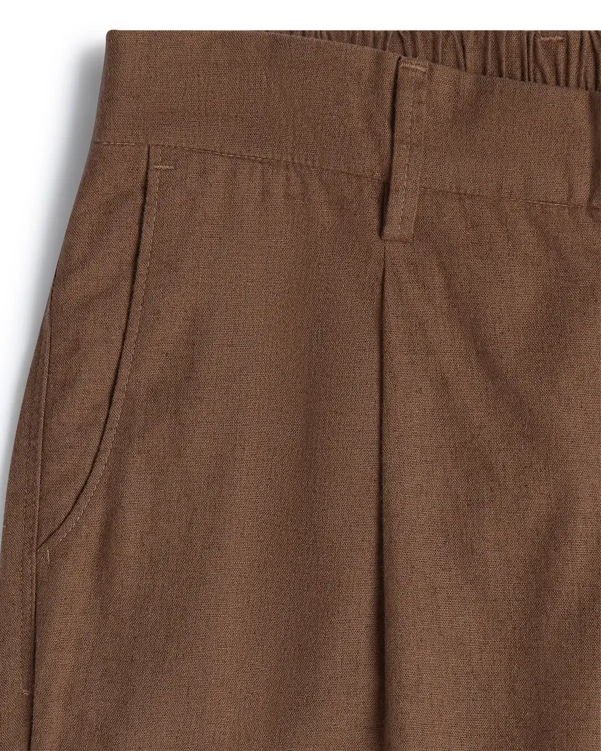 The Riviera Pleated Relaxed Trousers - Brown - Image 4