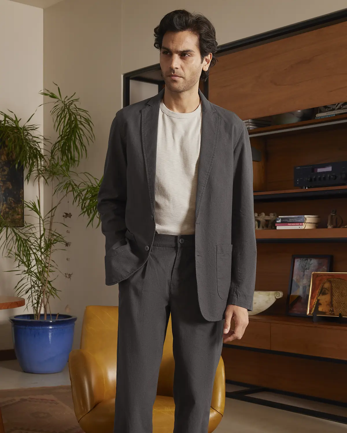 The Riviera Soft Tailored Blazer - Dark Grey