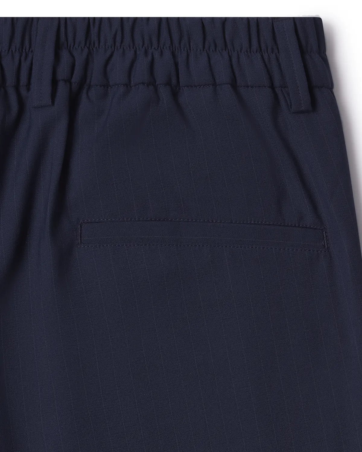 The Sorrento Striped Pleated Relaxed Trousers - Navy - Image 5