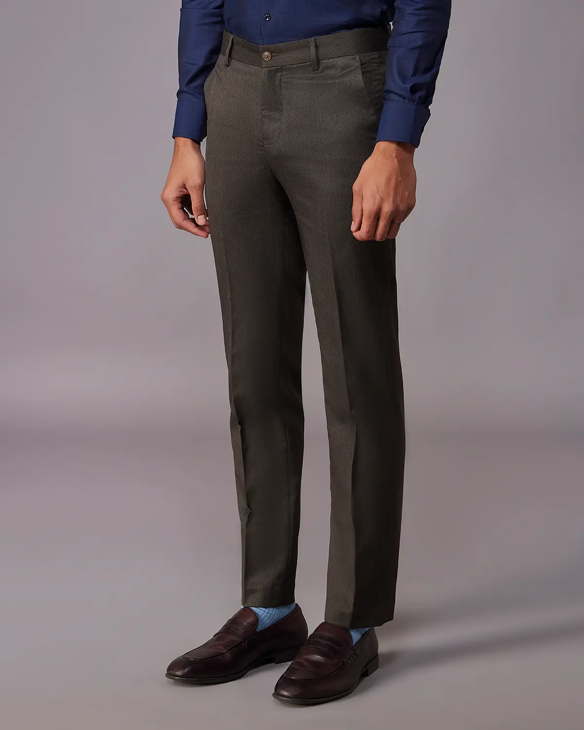 The Windsor Melange Dress Pants - Brown