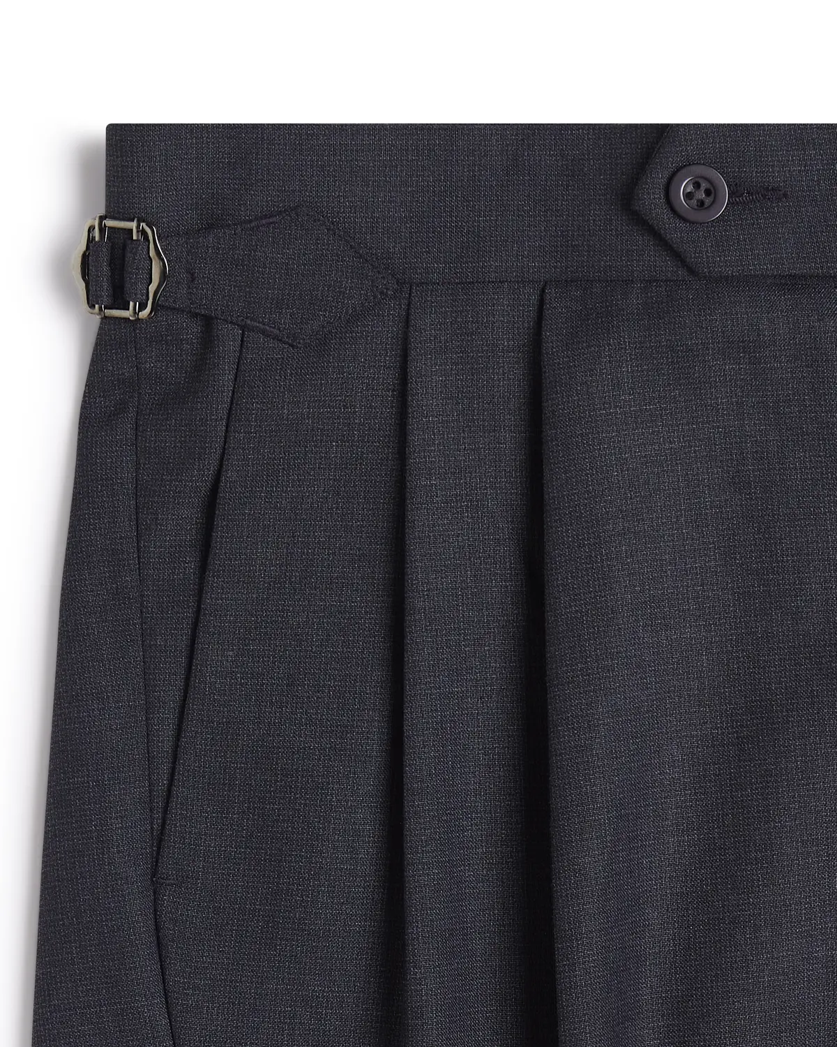 Torino Structured Relaxed Neapolitan Pants - Navy - Image 4