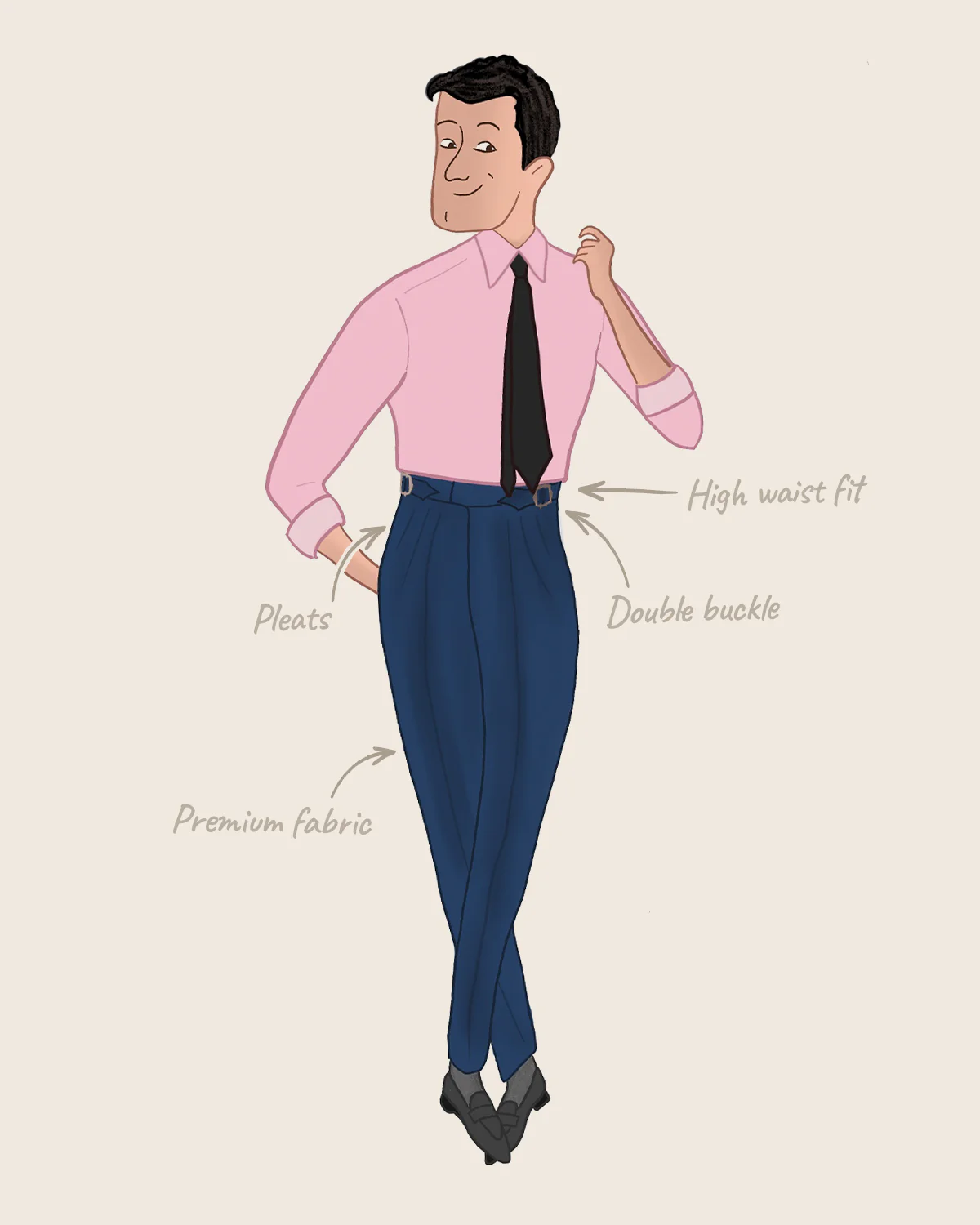 Toscano Stretch Neapolitan Dress Pants - Black - Image 9