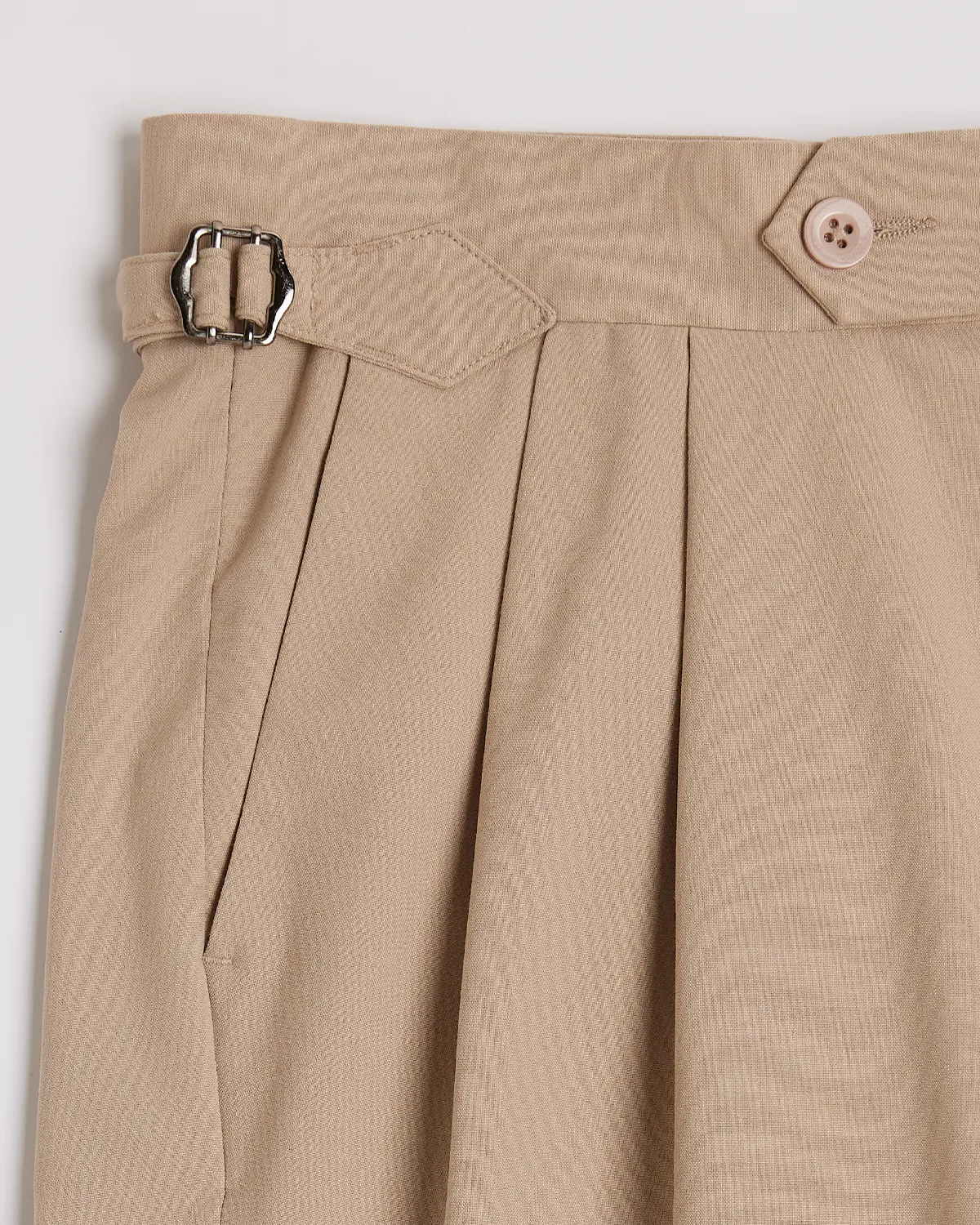 Trevano 4-Way Stretch Relaxed Neapolitan Dress Pants – Beige - Image 3