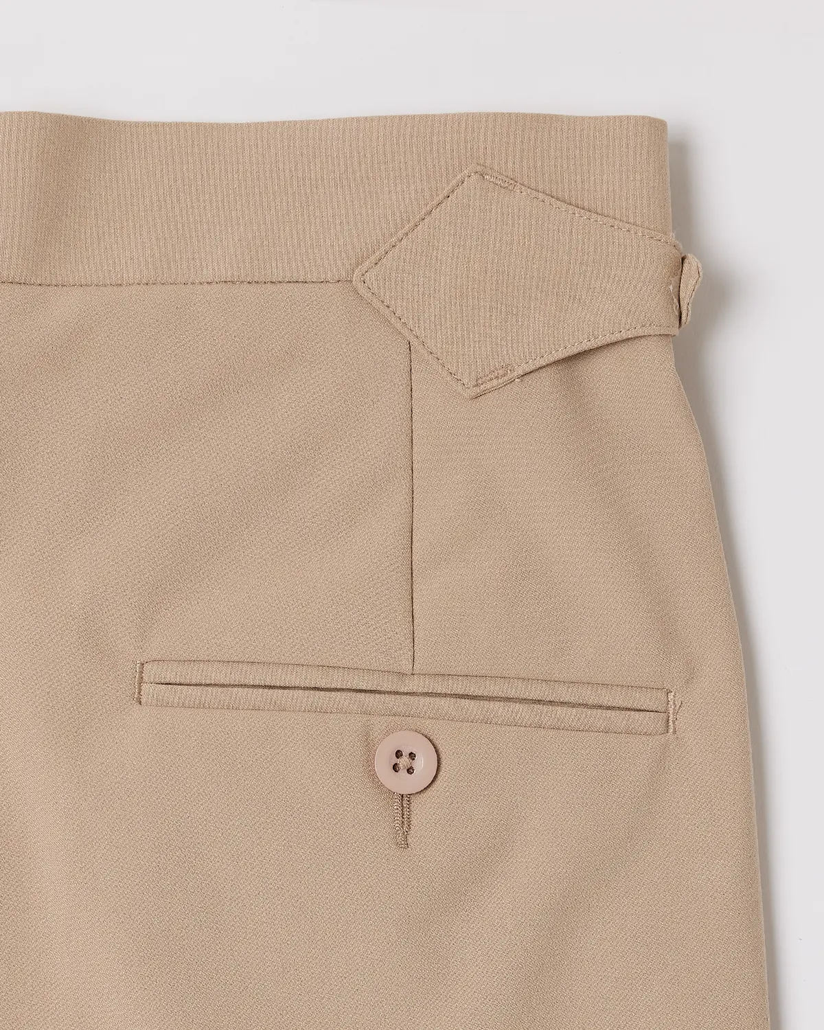 Trevano 4-Way Stretch Relaxed Neapolitan Dress Pants – Beige - Image 4