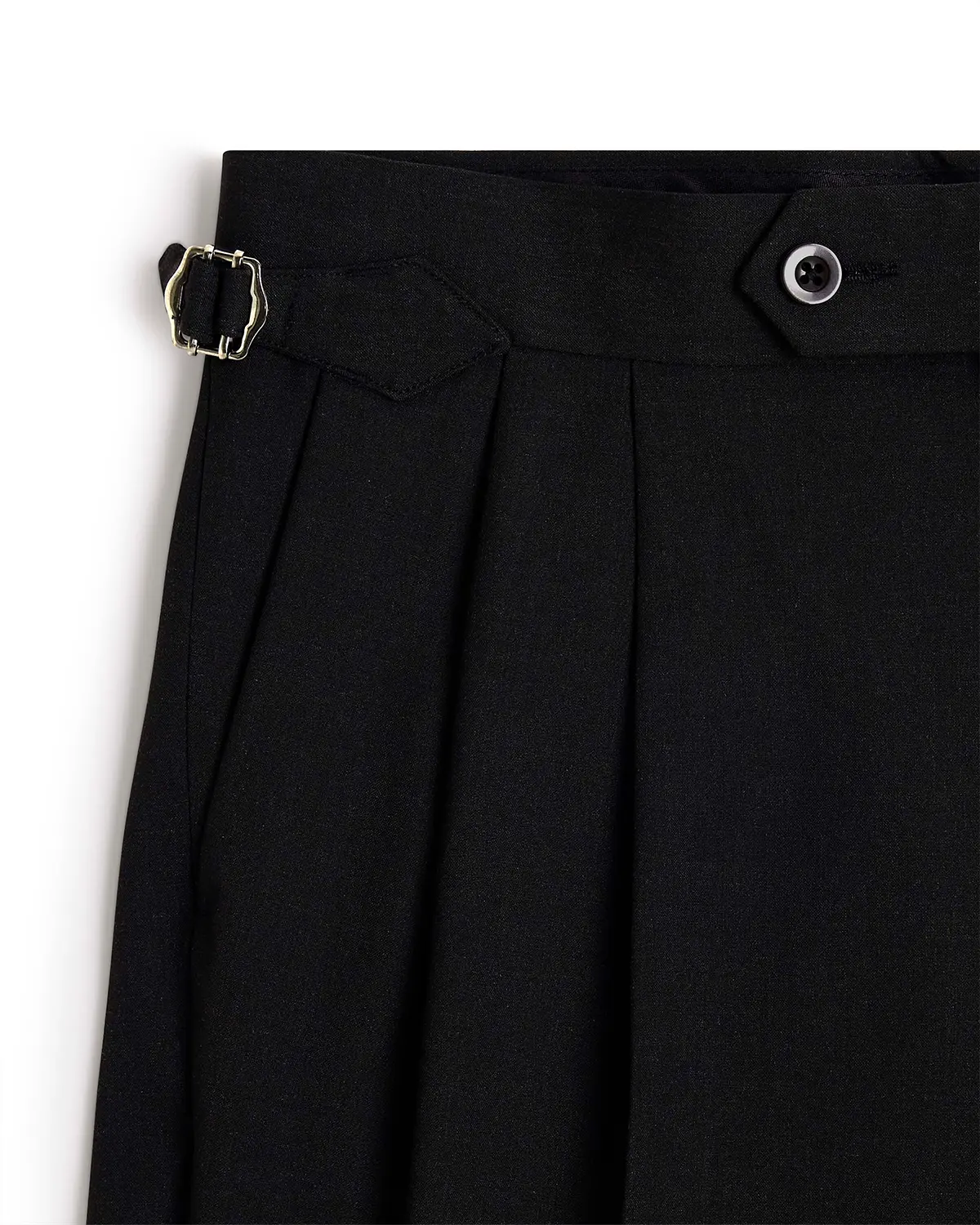 Trevano 4-Way Stretch Relaxed Neapolitan Dress Pants – Black - Image 3