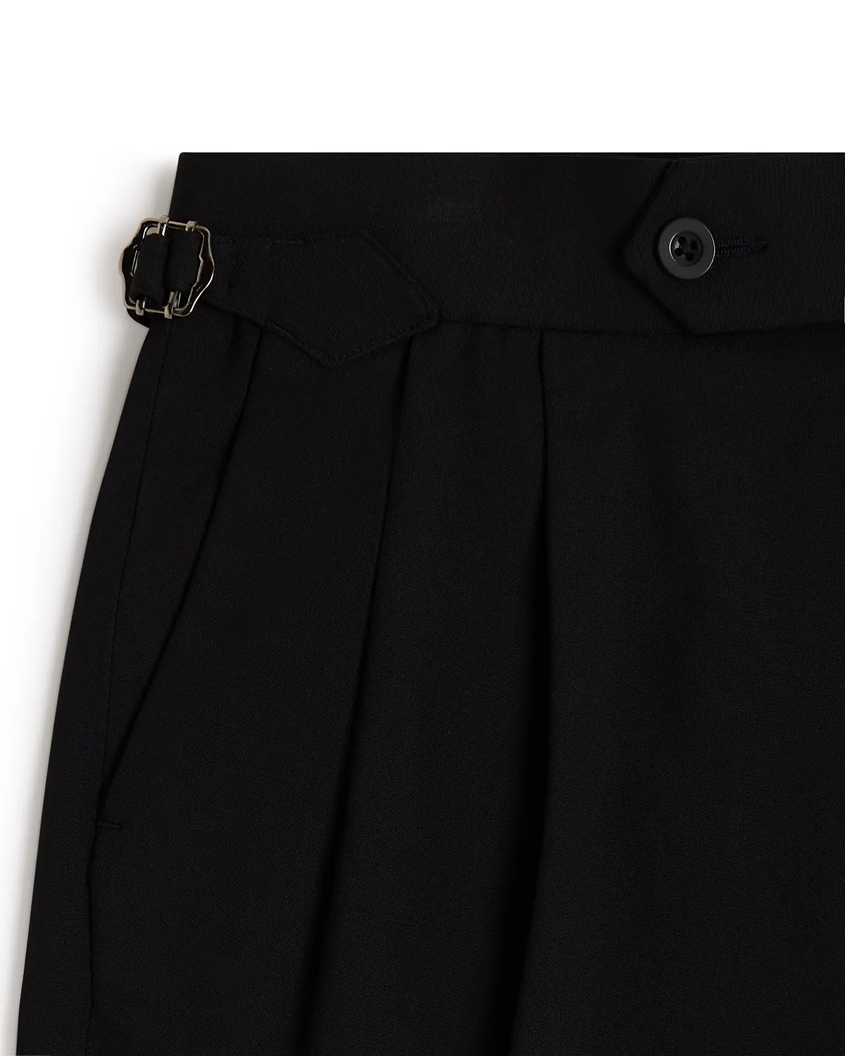 Trevano 4-Way Stretch Relaxed Neapolitan Dress Pants – Jet Black - Image 3