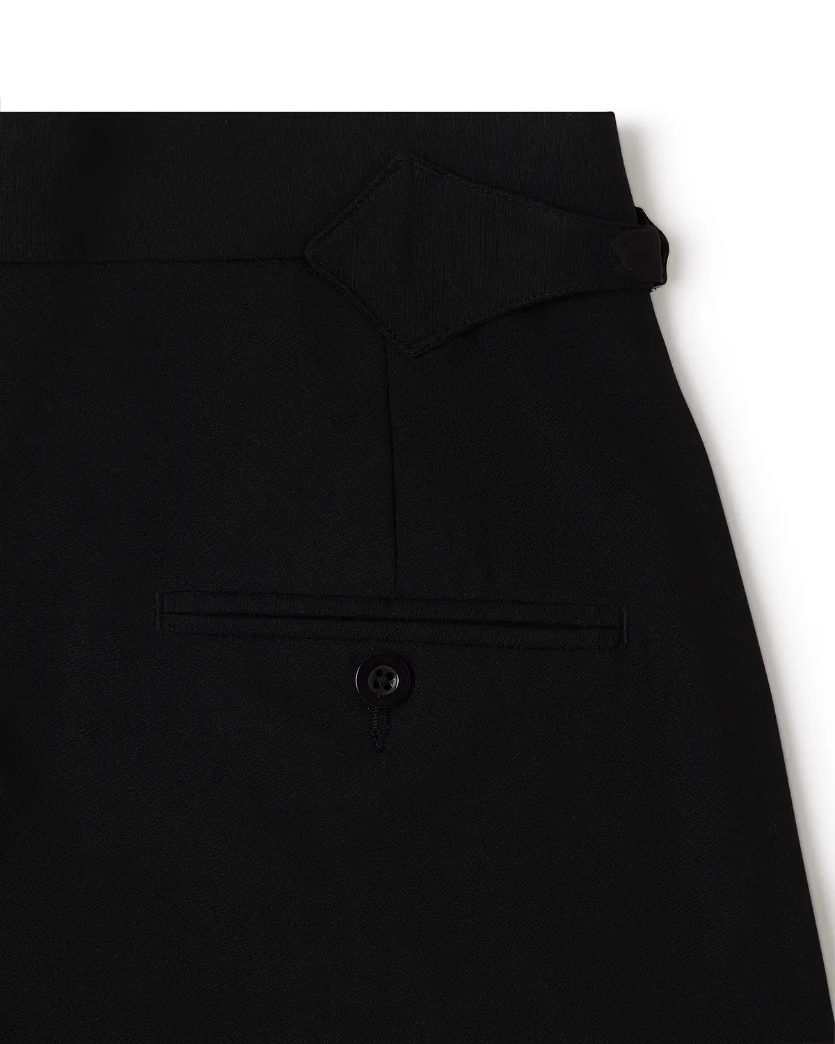 Trevano 4-Way Stretch Relaxed Neapolitan Dress Pants – Jet Black - Image 4