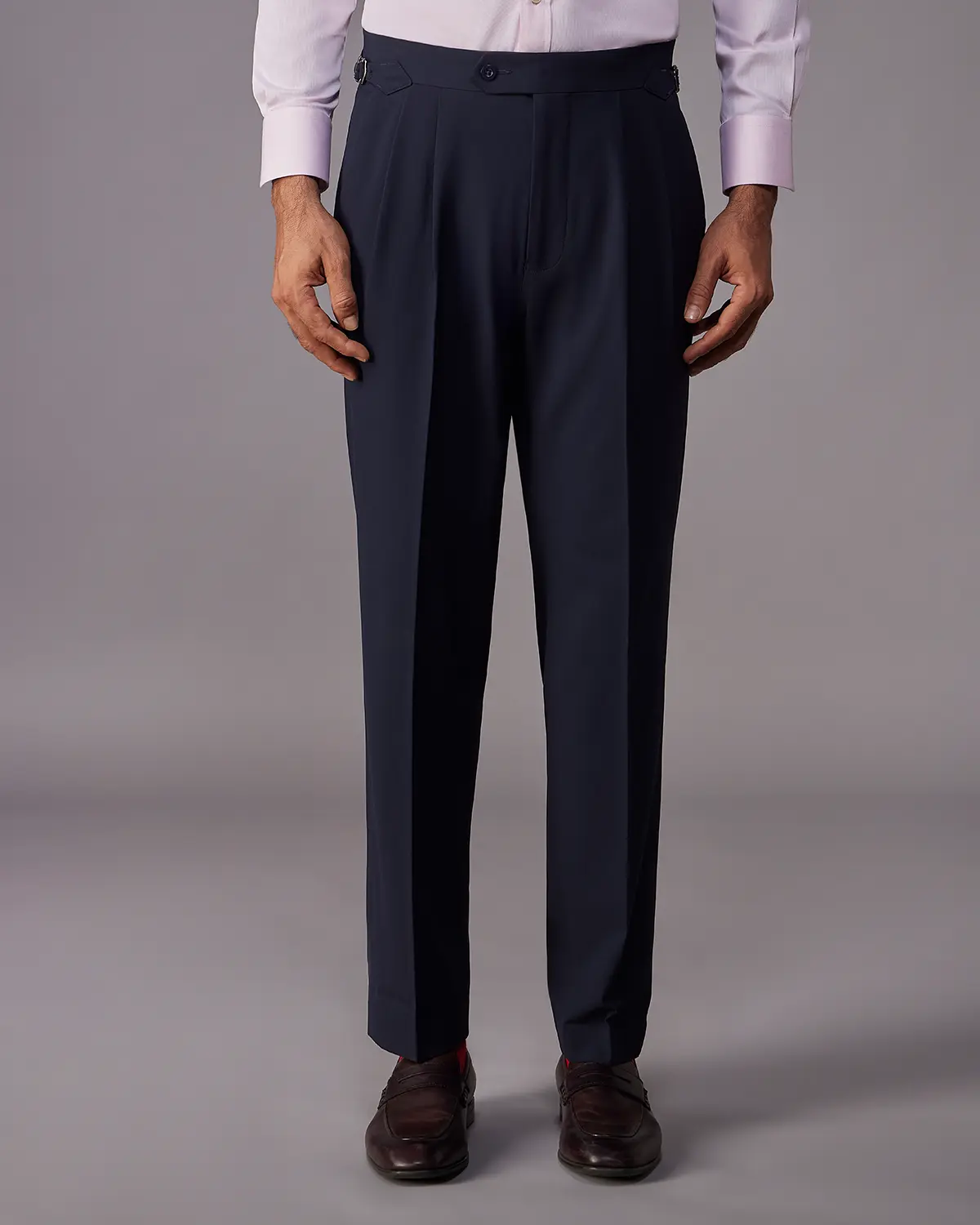 Trevano 4-Way Stretch Relaxed Neapolitan Dress Pants – Navy