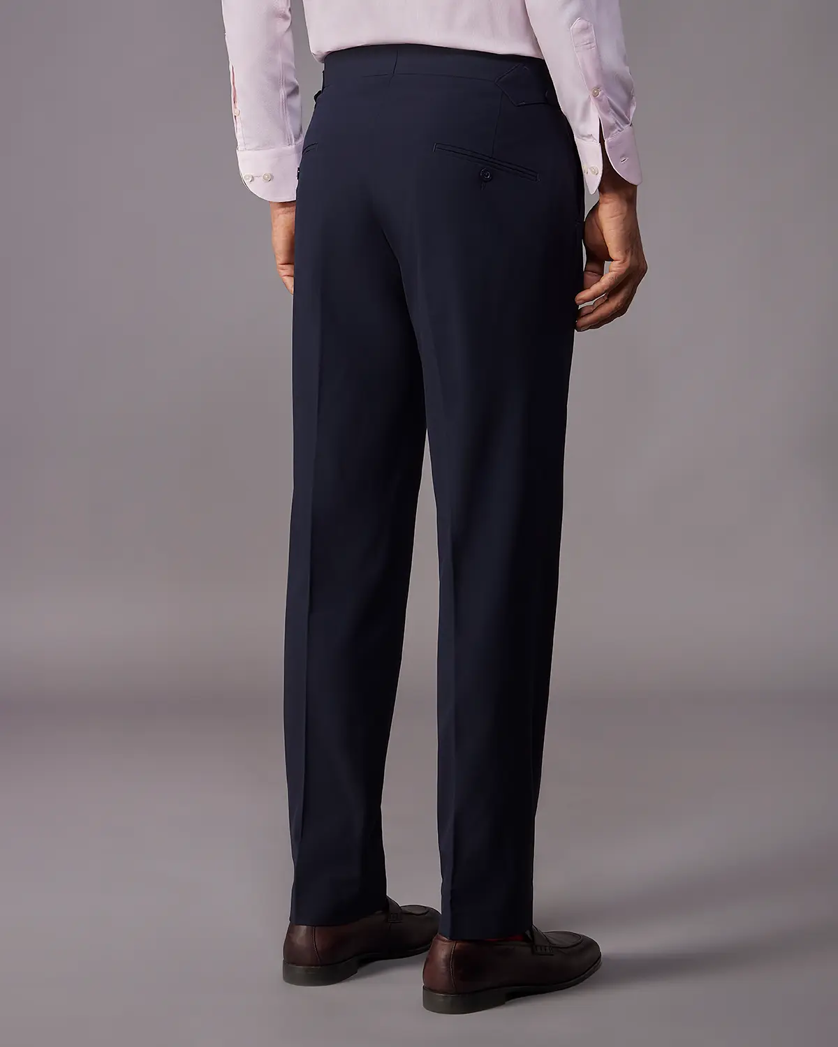 Trevano 4-Way Stretch Relaxed Neapolitan Dress Pants – Navy - Image 2