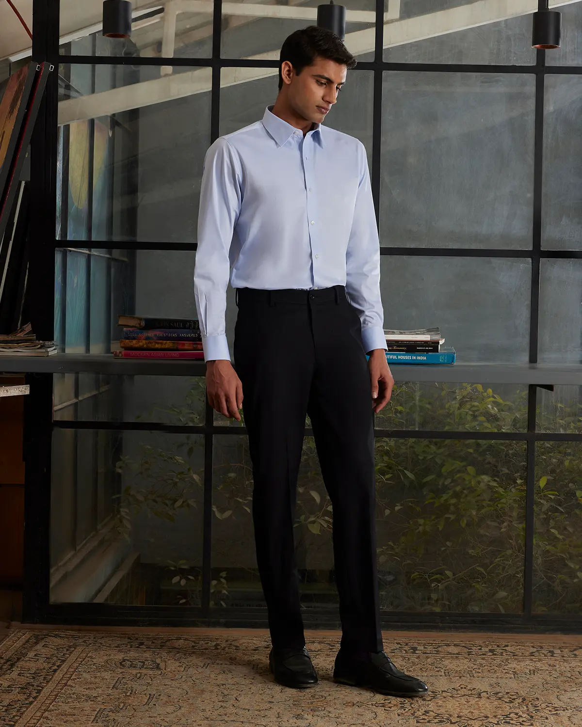 Trevon Striped Dress Pants - Black & Blue - Image 3