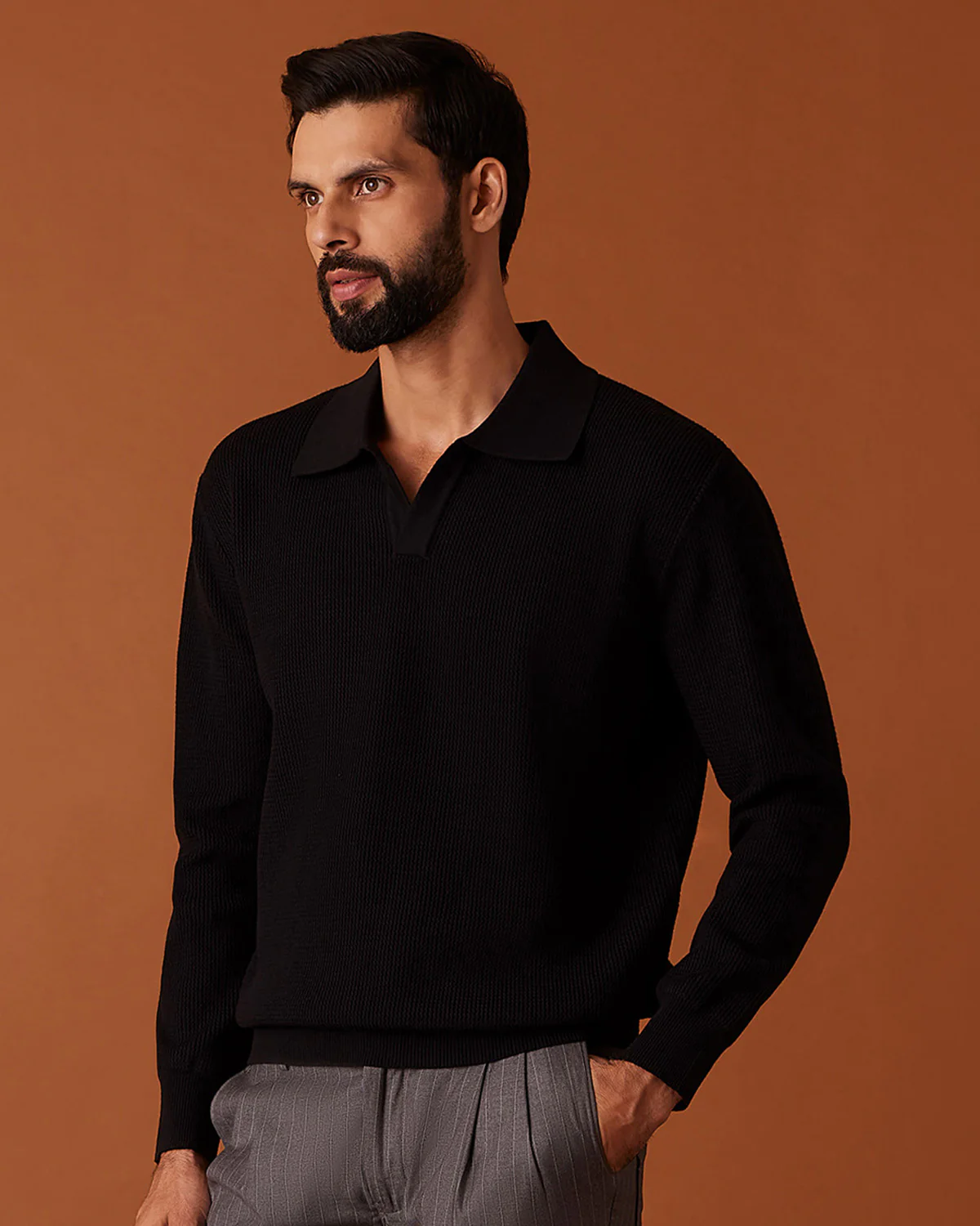 Vale Johnny Polo Sweater - Black - Image 2